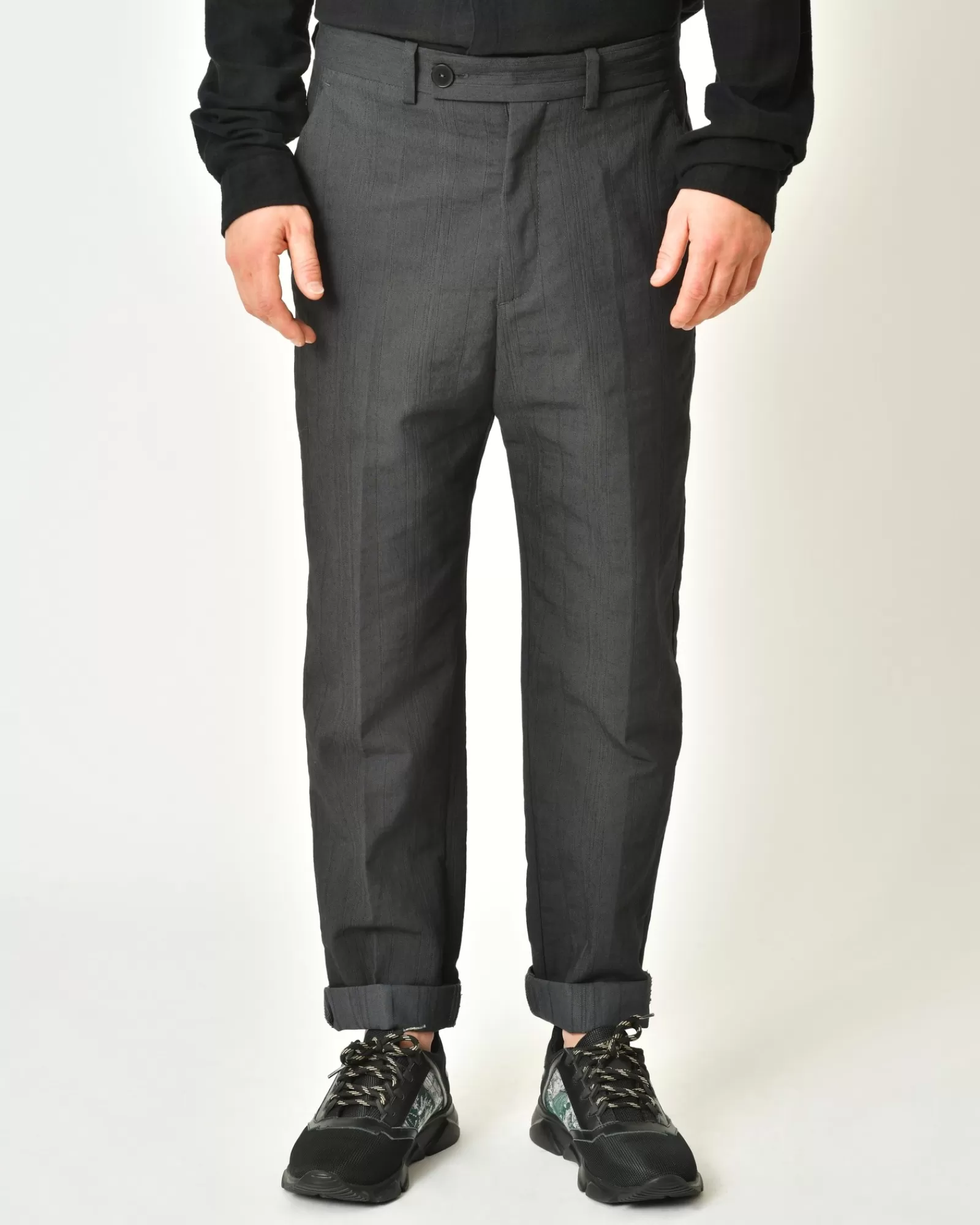 La Piscine Paris Pantalon en coton mélangé à rayures Ixos Noir Best Sale