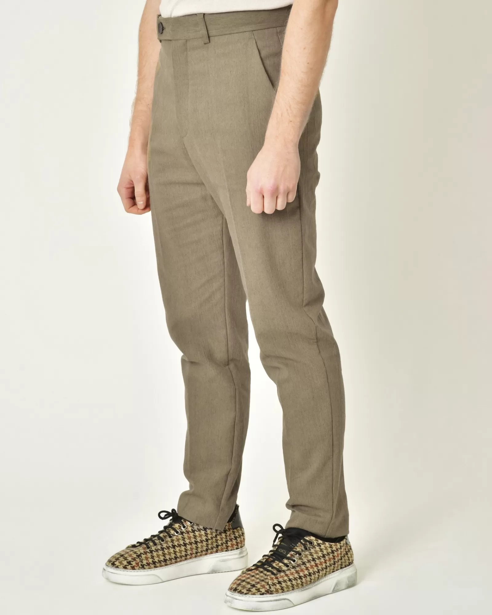 La Piscine Paris Pantalon en coton mélangé texturé Ixos Beige Cheap
