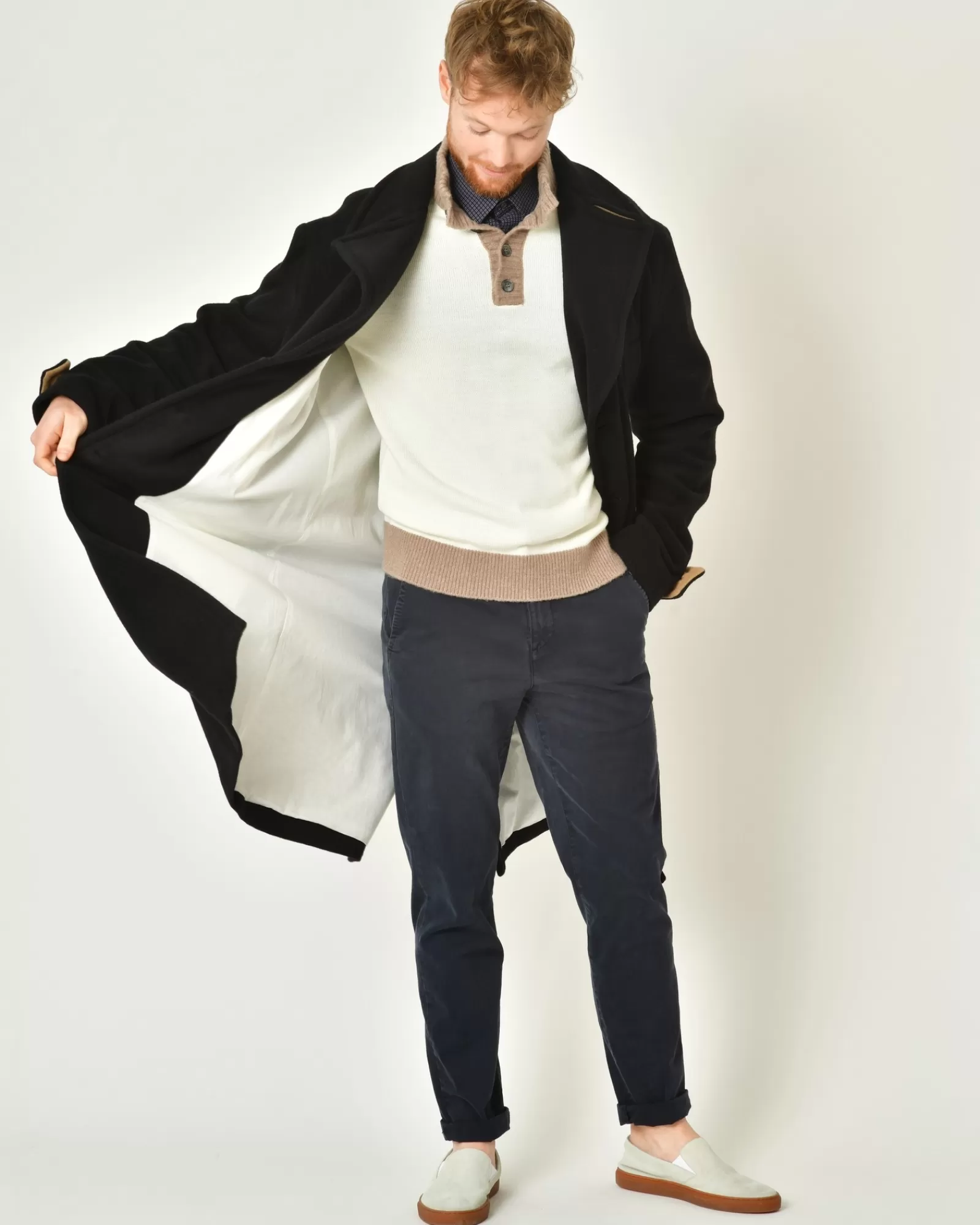 La Piscine Paris Pantalon en coton mélangé Ixos Bleu New