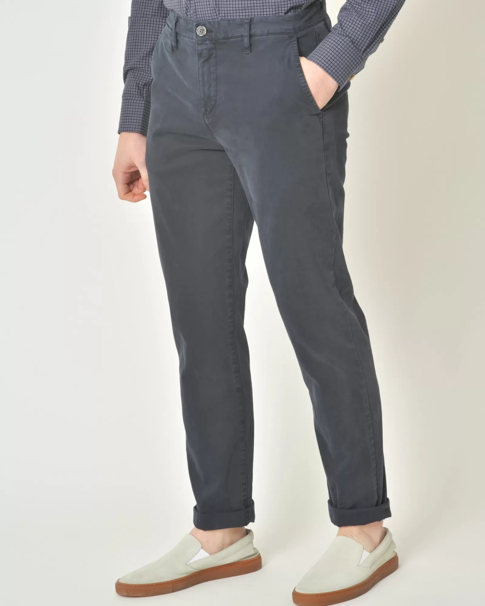 La Piscine Paris Pantalon en coton mélangé Ixos Bleu New