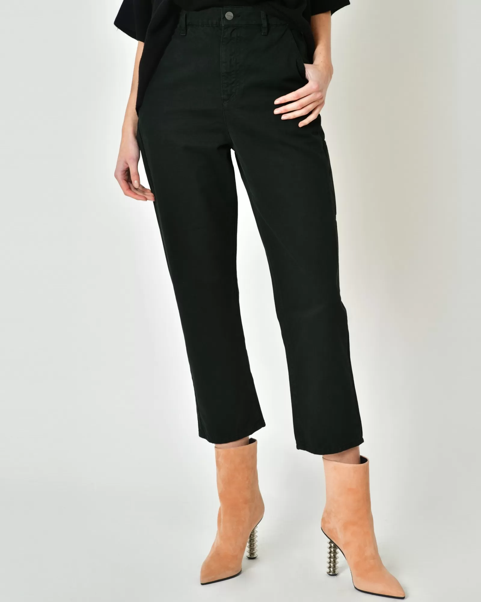 La Piscine Paris Pantalon en coton raccourci Chloé Stora Vert Cheap