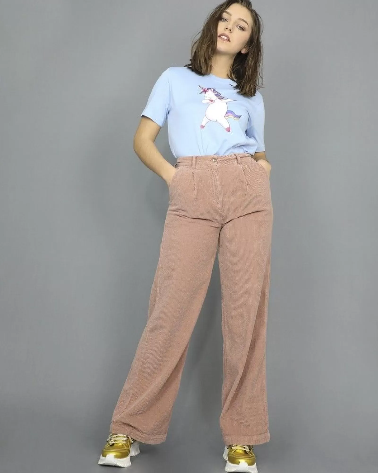La Piscine Paris Pantalon en coton Chloe Stora Rose Best Sale