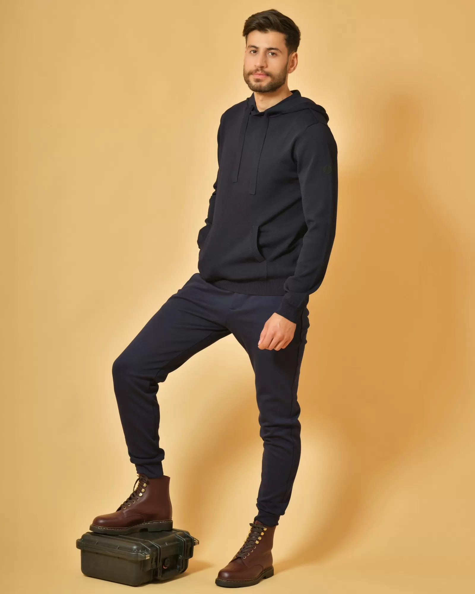 La Piscine Paris Pantalon en coton stretch People Of Shibuya Bleu Flash Sale