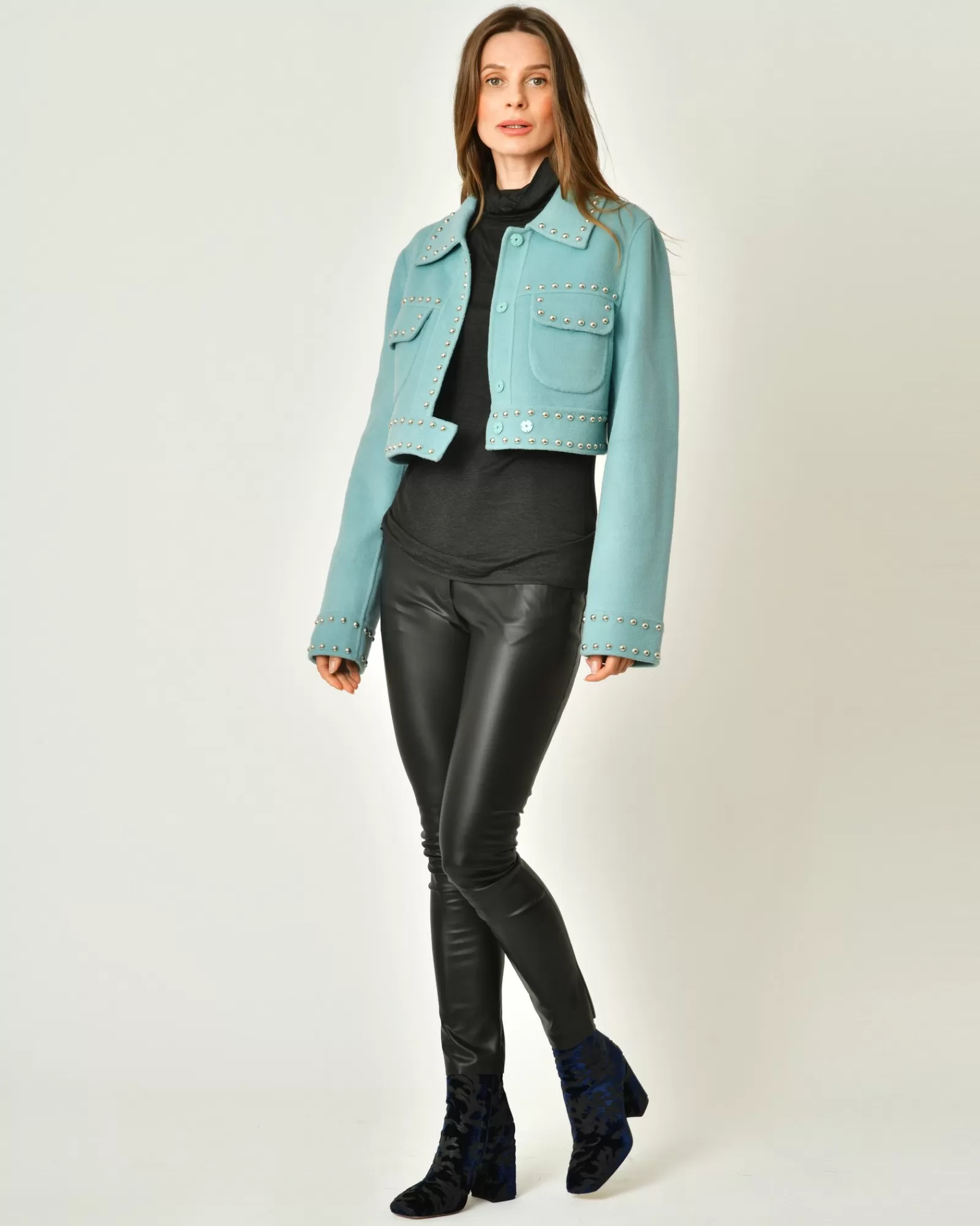 La Piscine Paris Pantalon en cuir synthétique Nostra Santissima Noir Shop