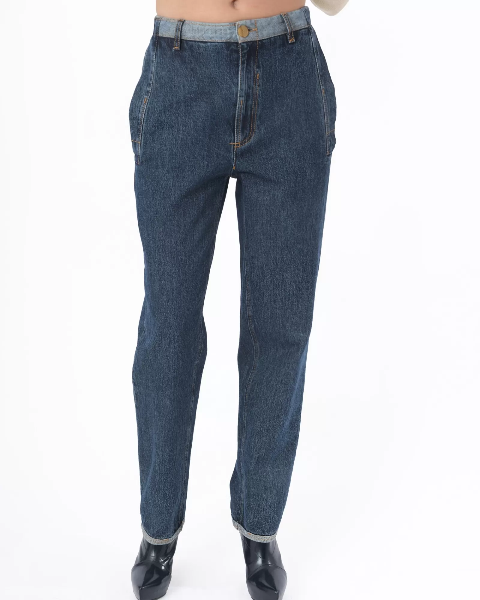 La Piscine Paris Pantalon en denim McQ Alexander McQueen Bleu Store