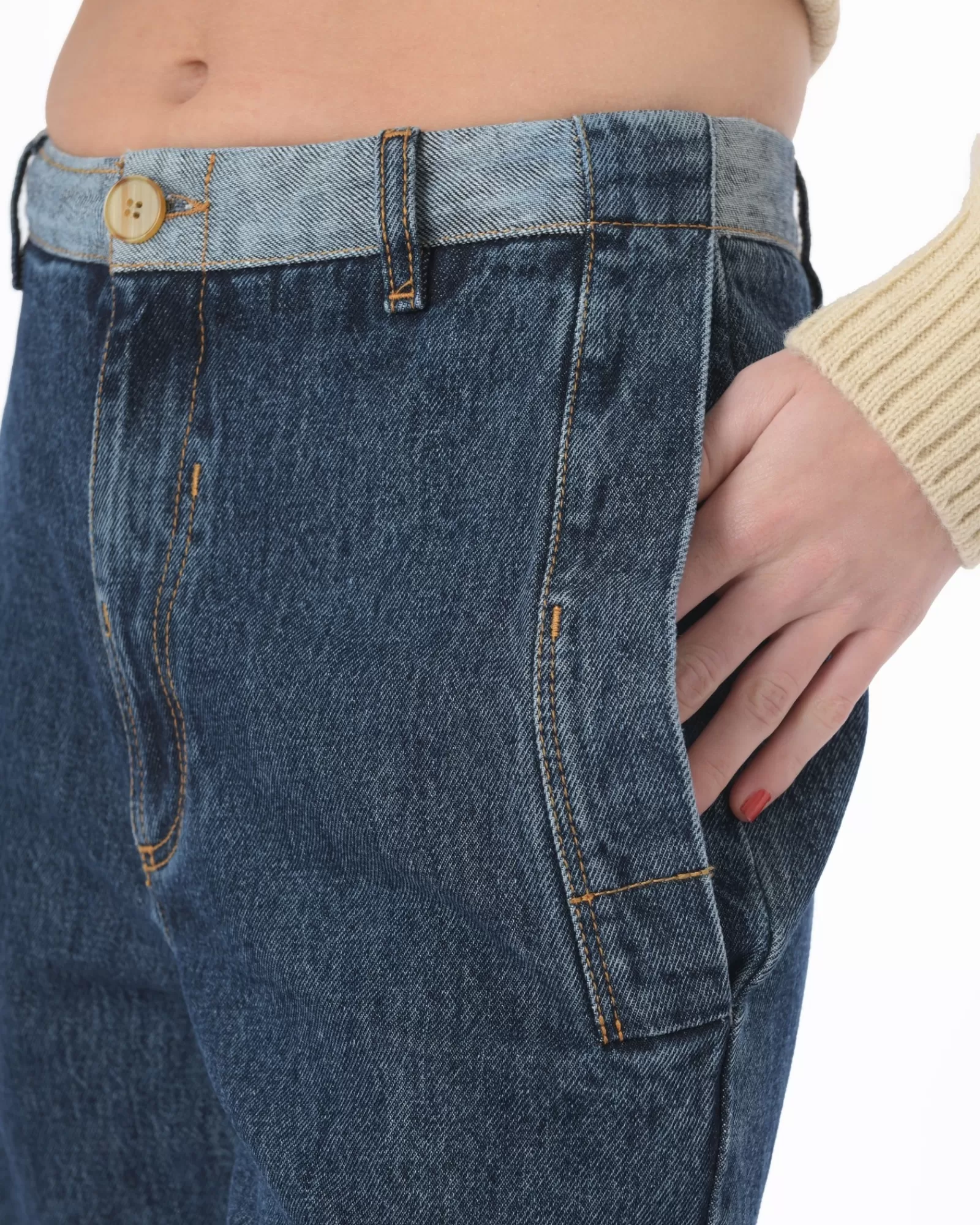 La Piscine Paris Pantalon en denim McQ Alexander McQueen Bleu Store