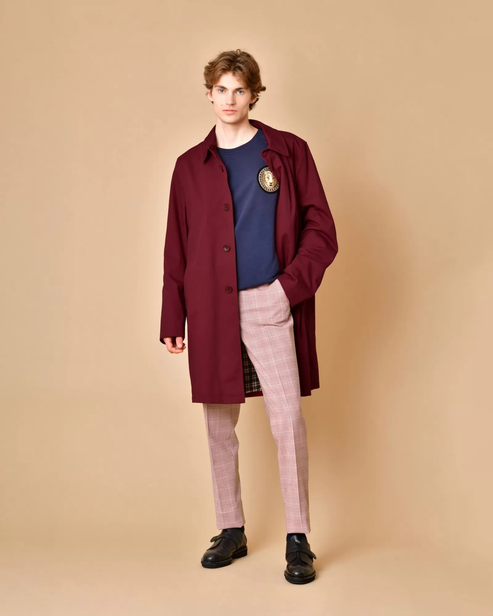 La Piscine Paris Pantalon en laine à carreaux Lords & Fools Rouge Store