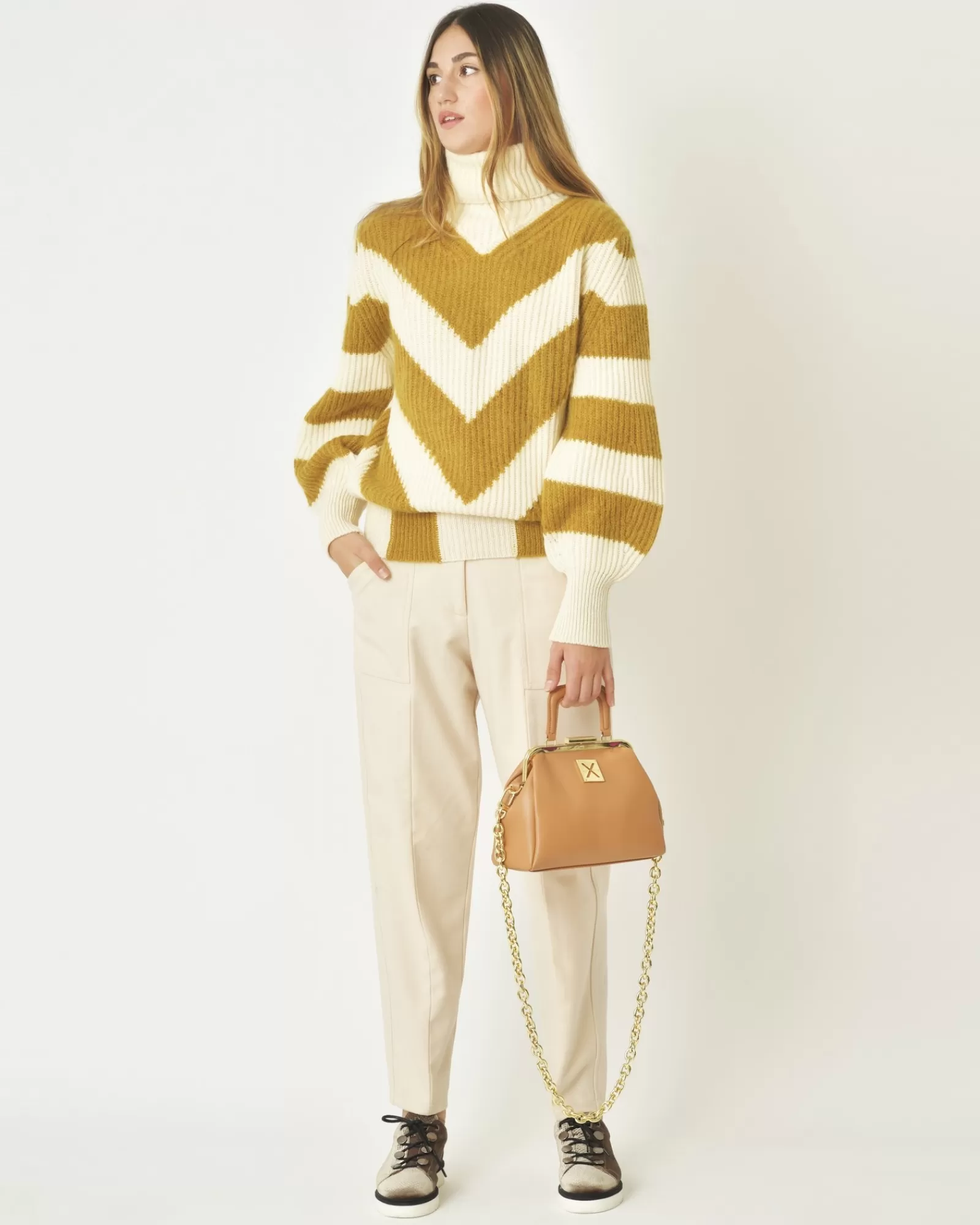 La Piscine Paris Pantalon en laine Forte Forte Beige Store