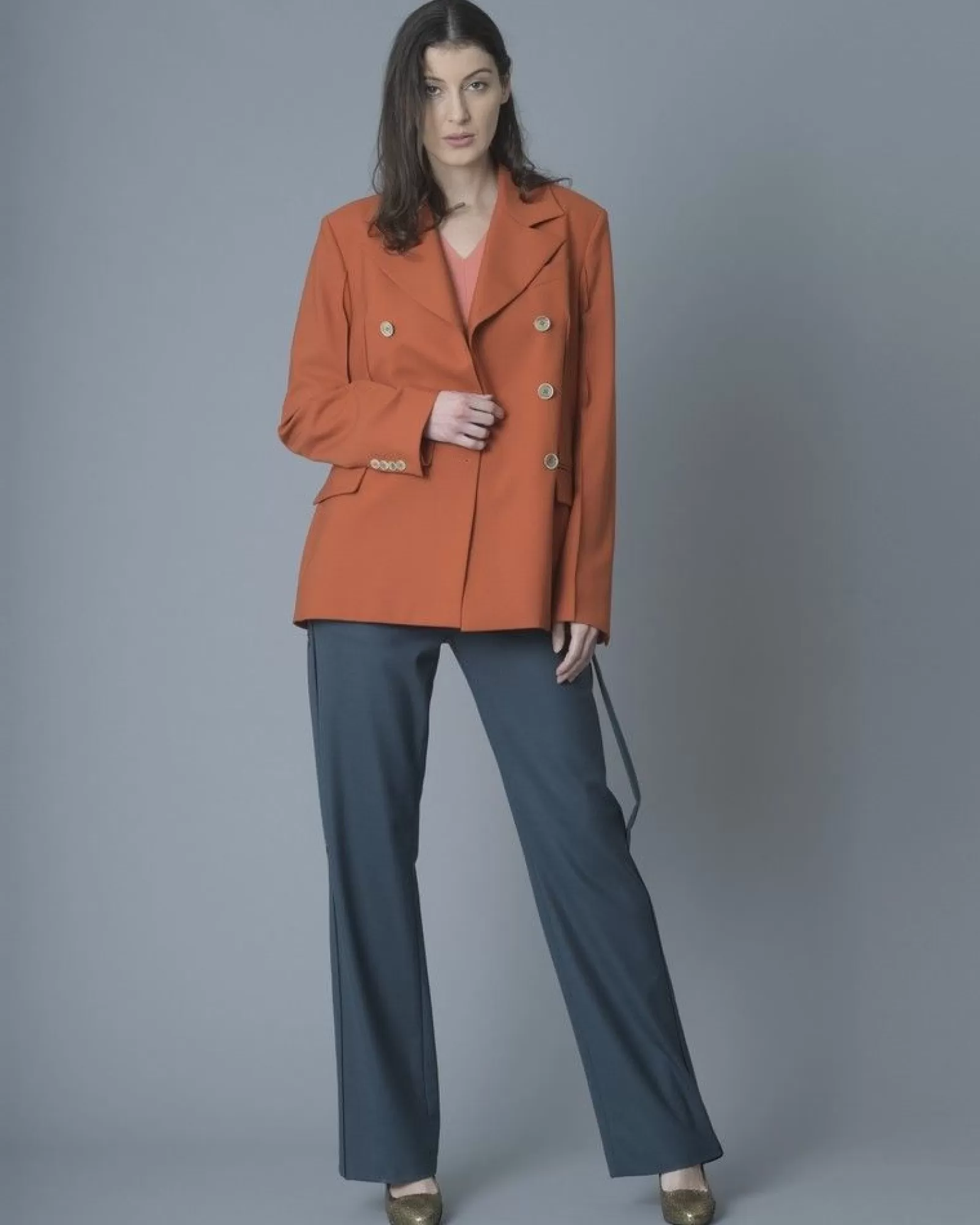 La Piscine Paris Pantalon en laine mélangée Eleventy Vert Outlet