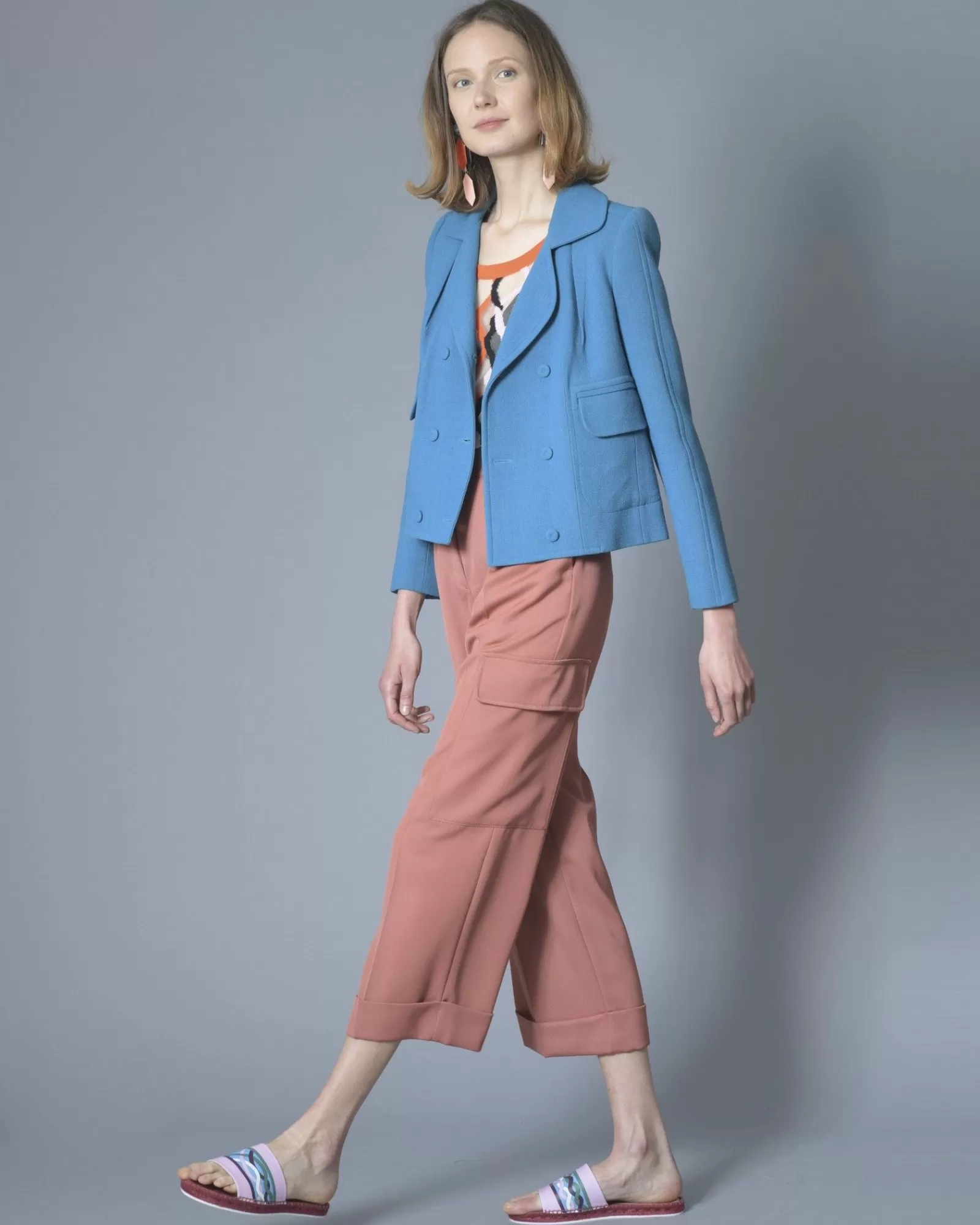 La Piscine Paris Pantalon en laine mélangée Momoni Rose Outlet