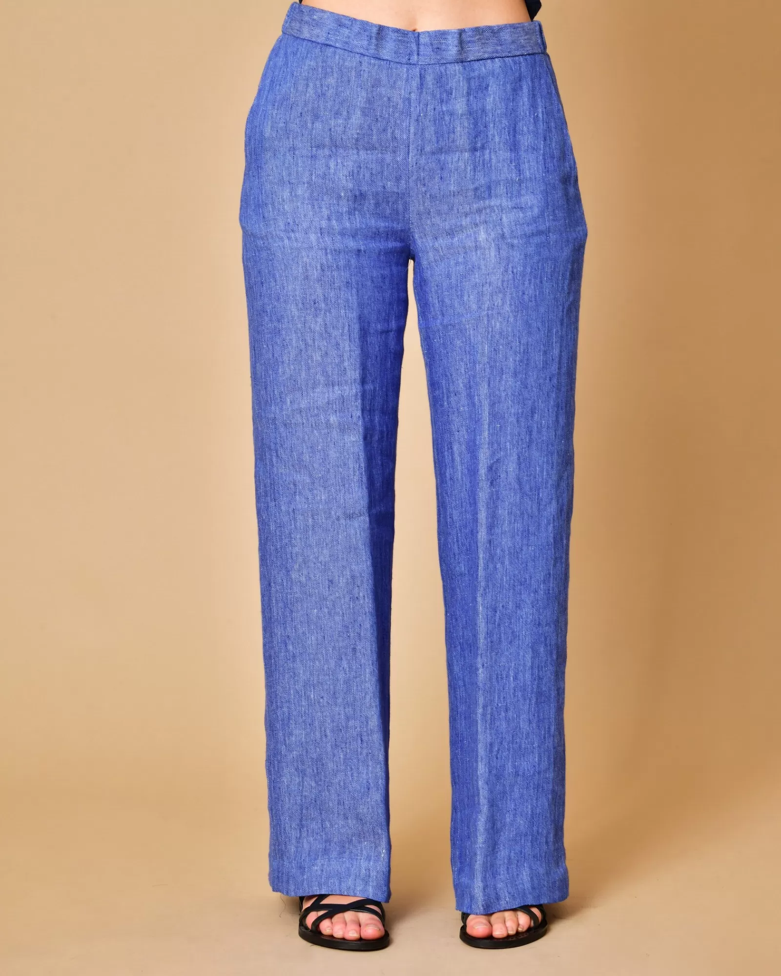 La Piscine Paris Pantalon en lin Diega Bleu Cheap