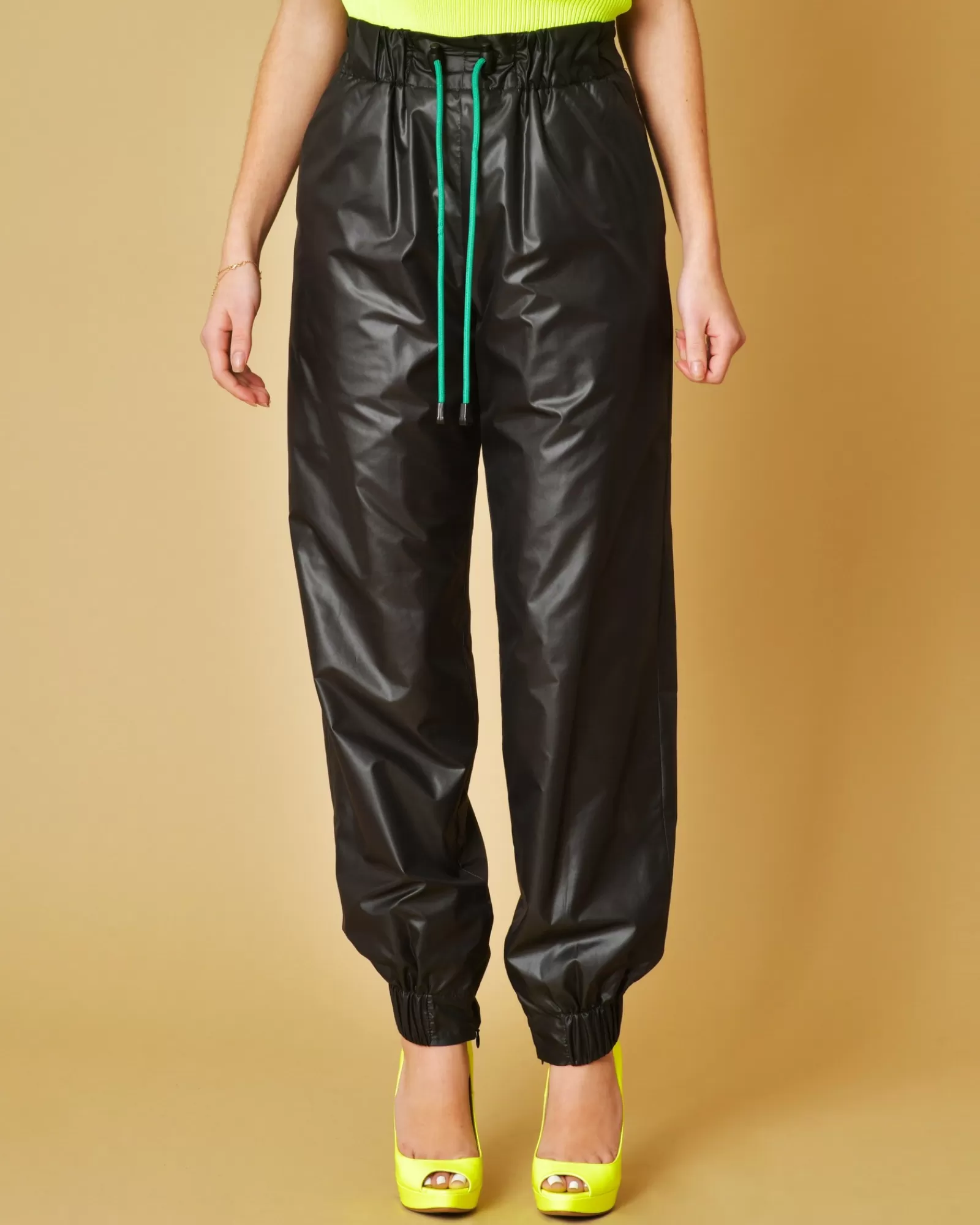 La Piscine Paris Pantalon en tissu technique Malloni Noir Best Sale