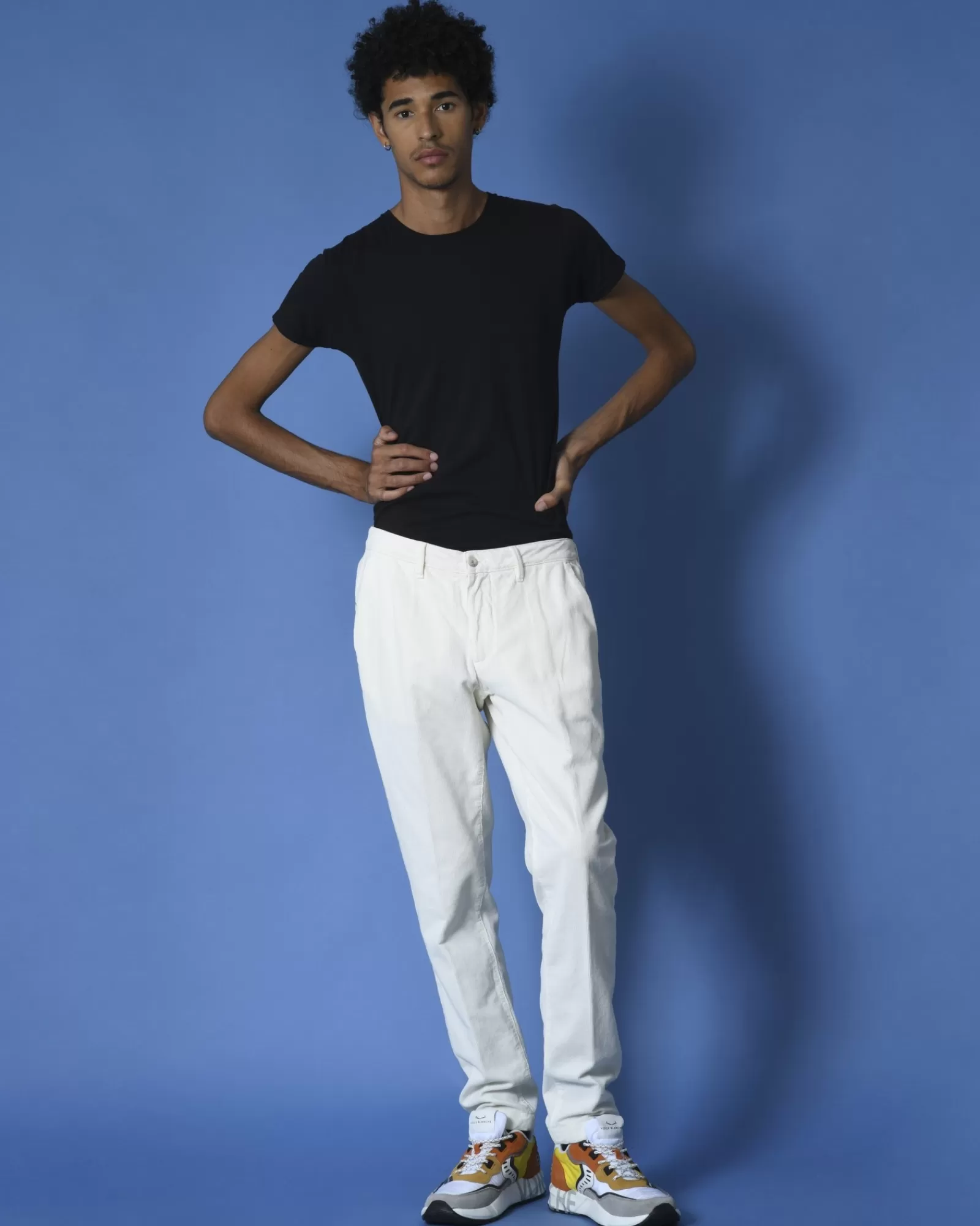 La Piscine Paris Pantalon en velours côtelé Cruna Blanc Clearance