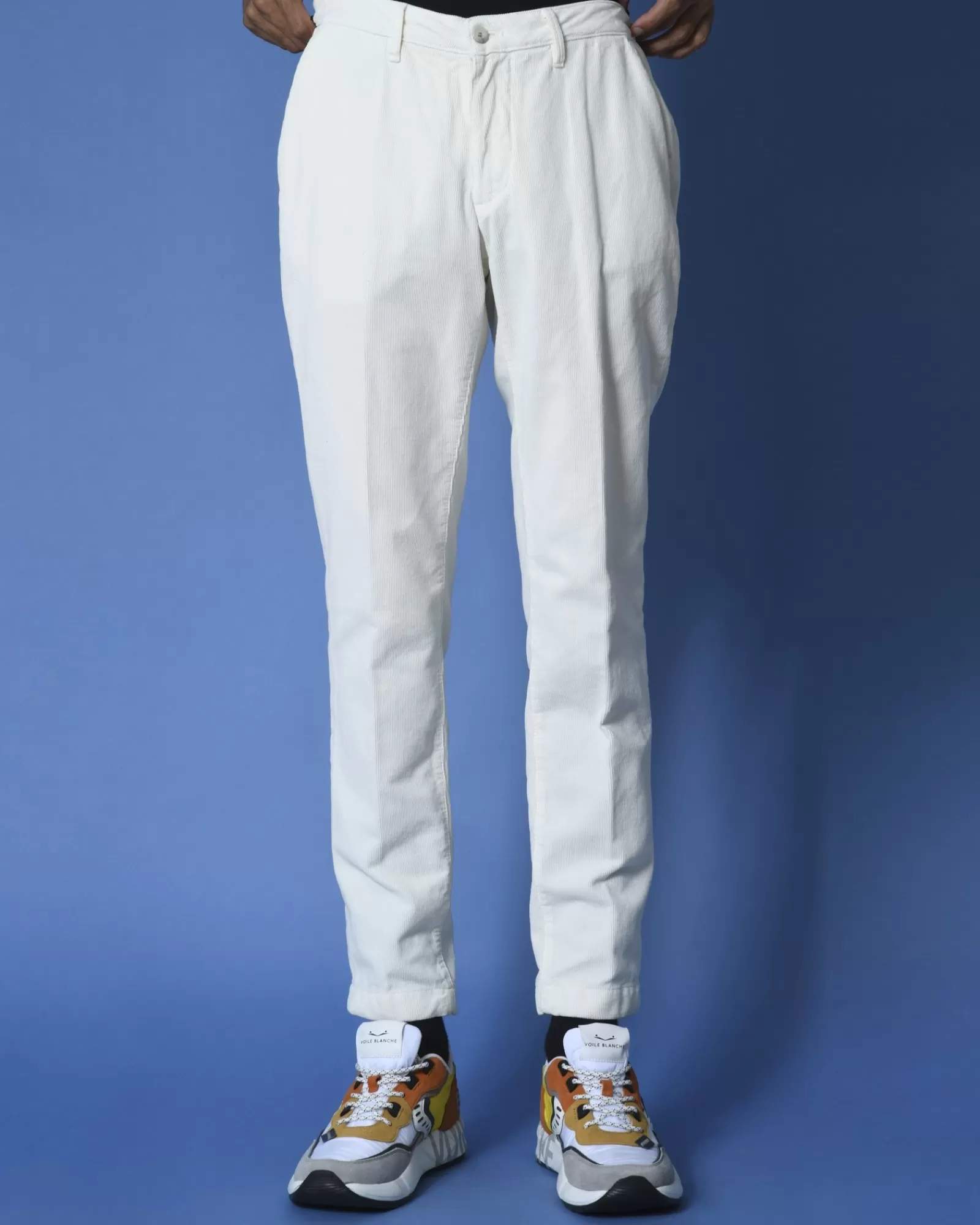 La Piscine Paris Pantalon en velours côtelé Cruna Blanc Clearance