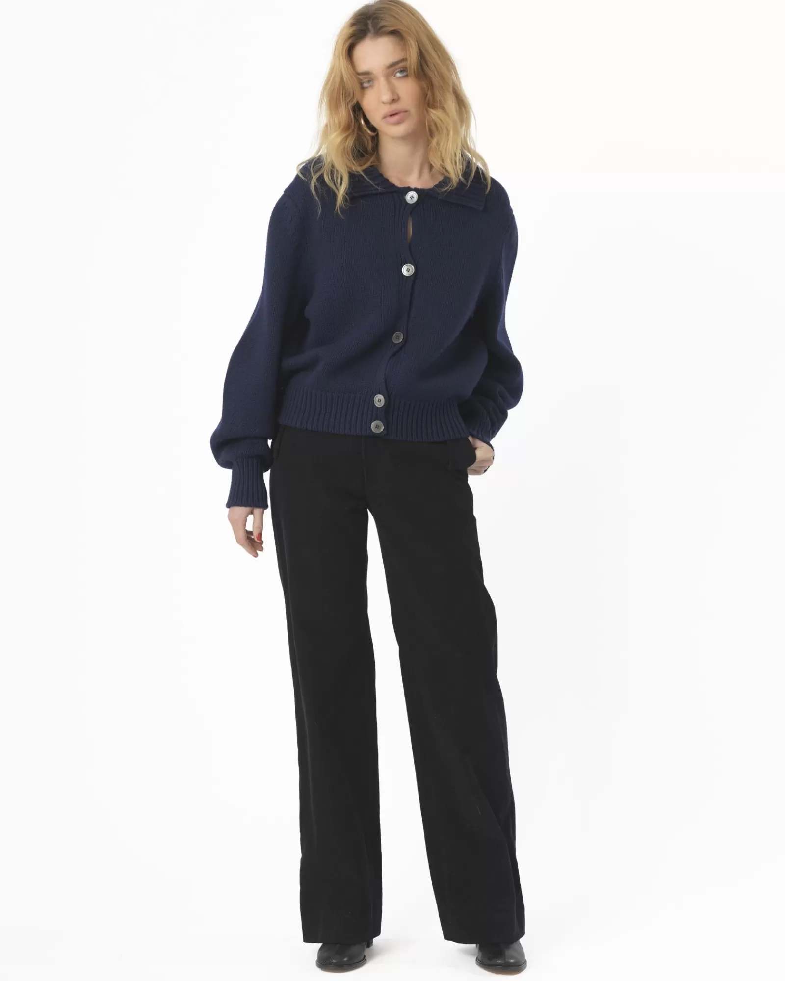 La Piscine Paris Pantalon en velours côtelé Sophia Kokosalaki Noir Cheap