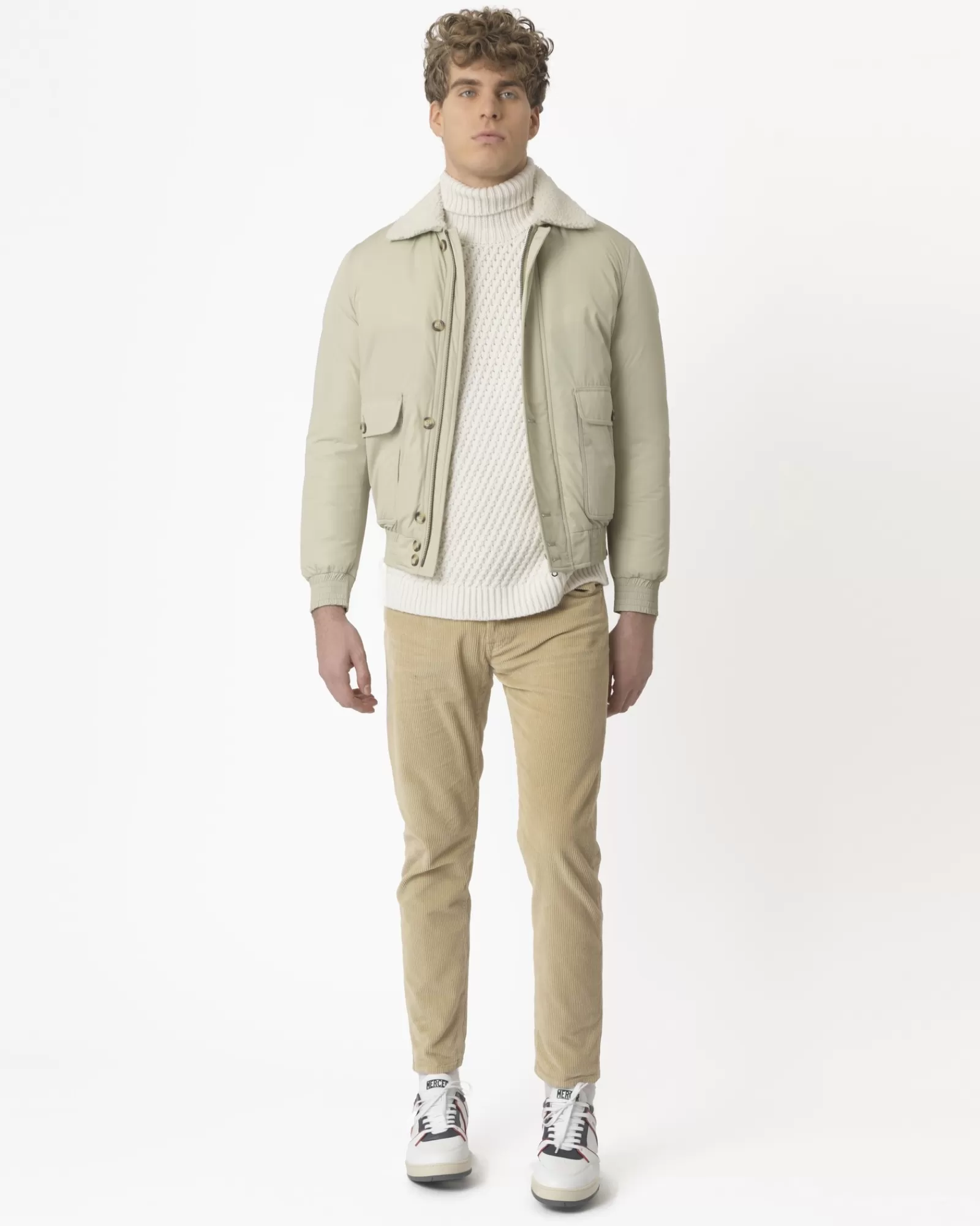 La Piscine Paris Pantalon en velours côtelé True Nyc Beige Sale