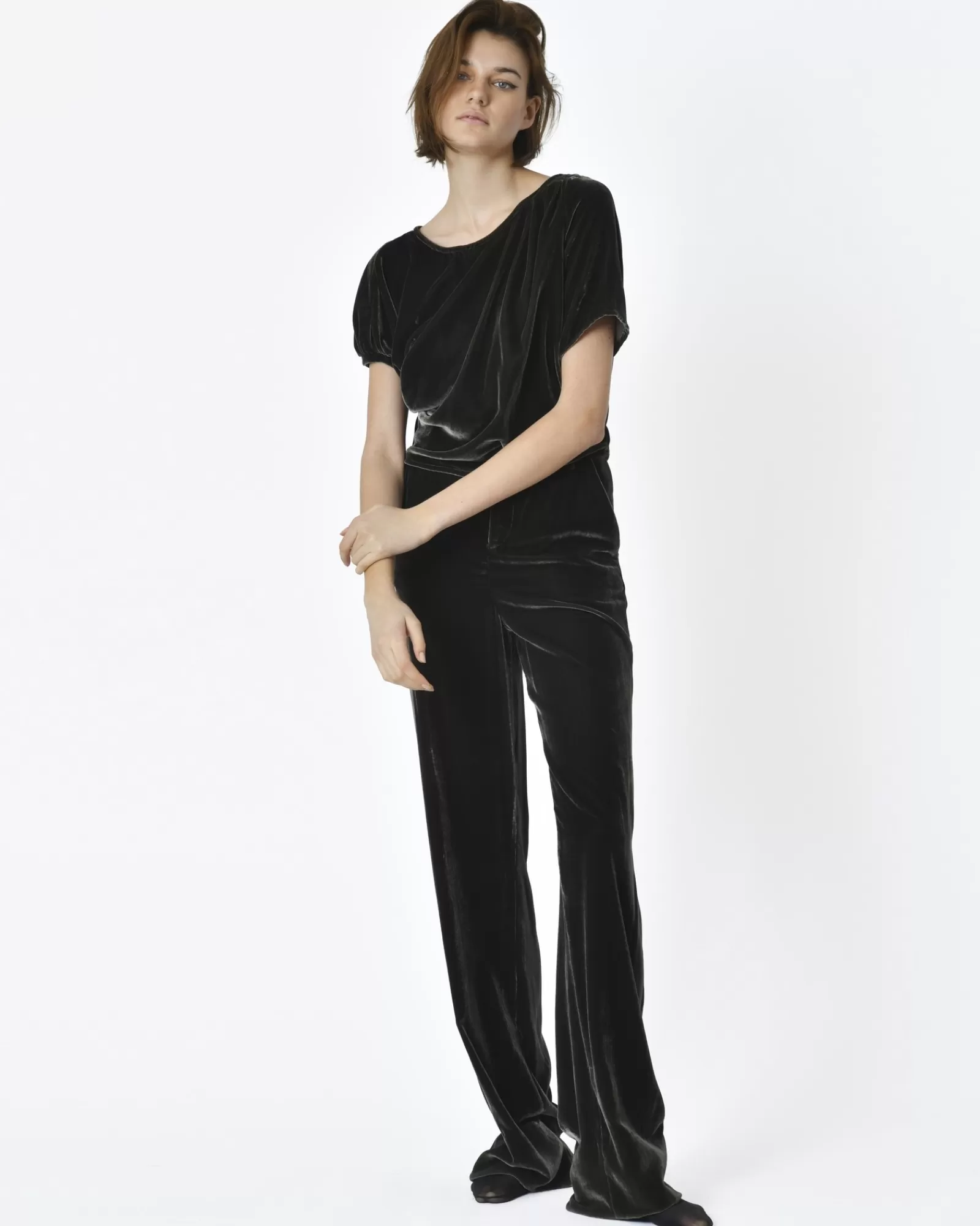 La Piscine Paris Pantalon en velours John Galliano Kaki Best