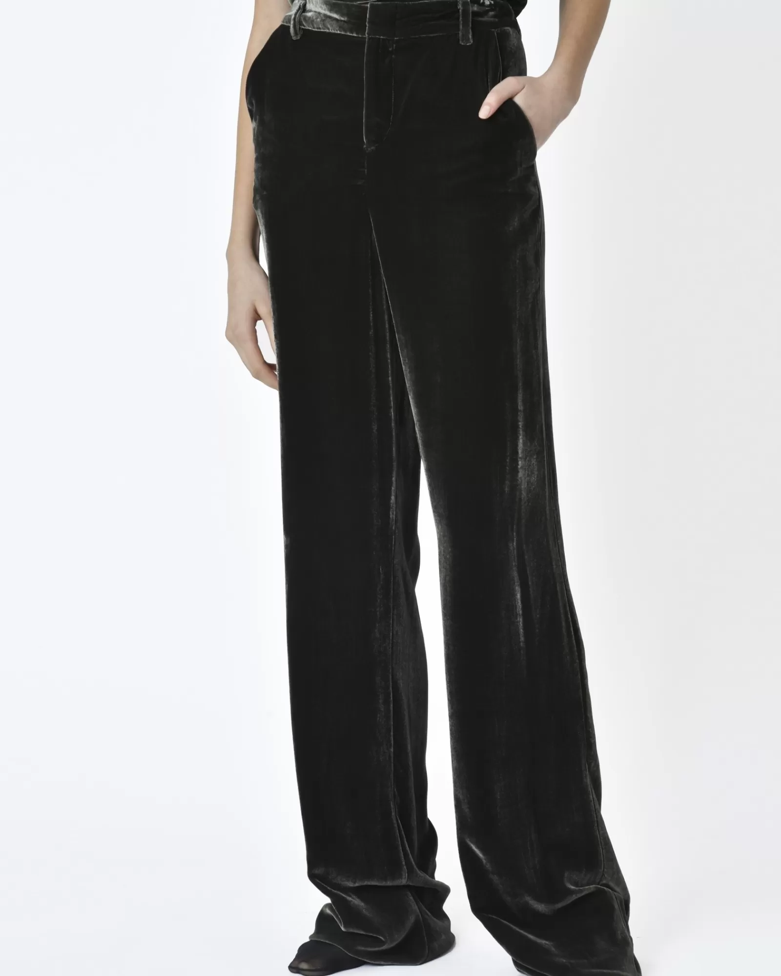 La Piscine Paris Pantalon en velours John Galliano Kaki Best
