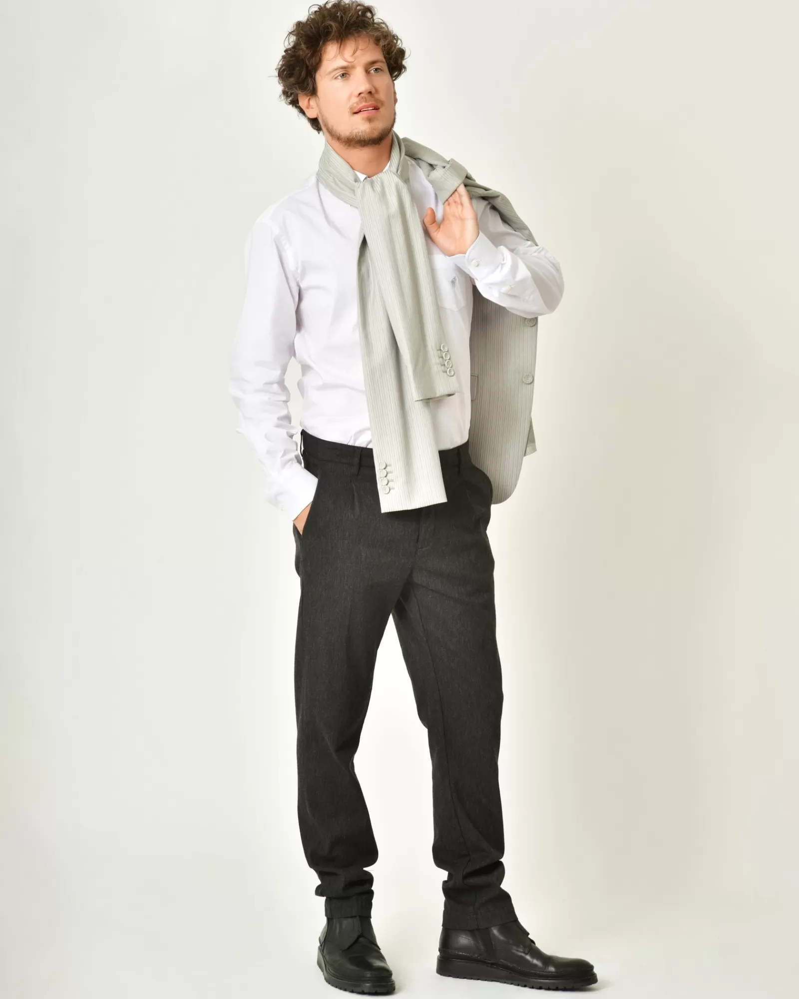 La Piscine Paris Pantalon en viscose à pinces Ixos Gris Discount