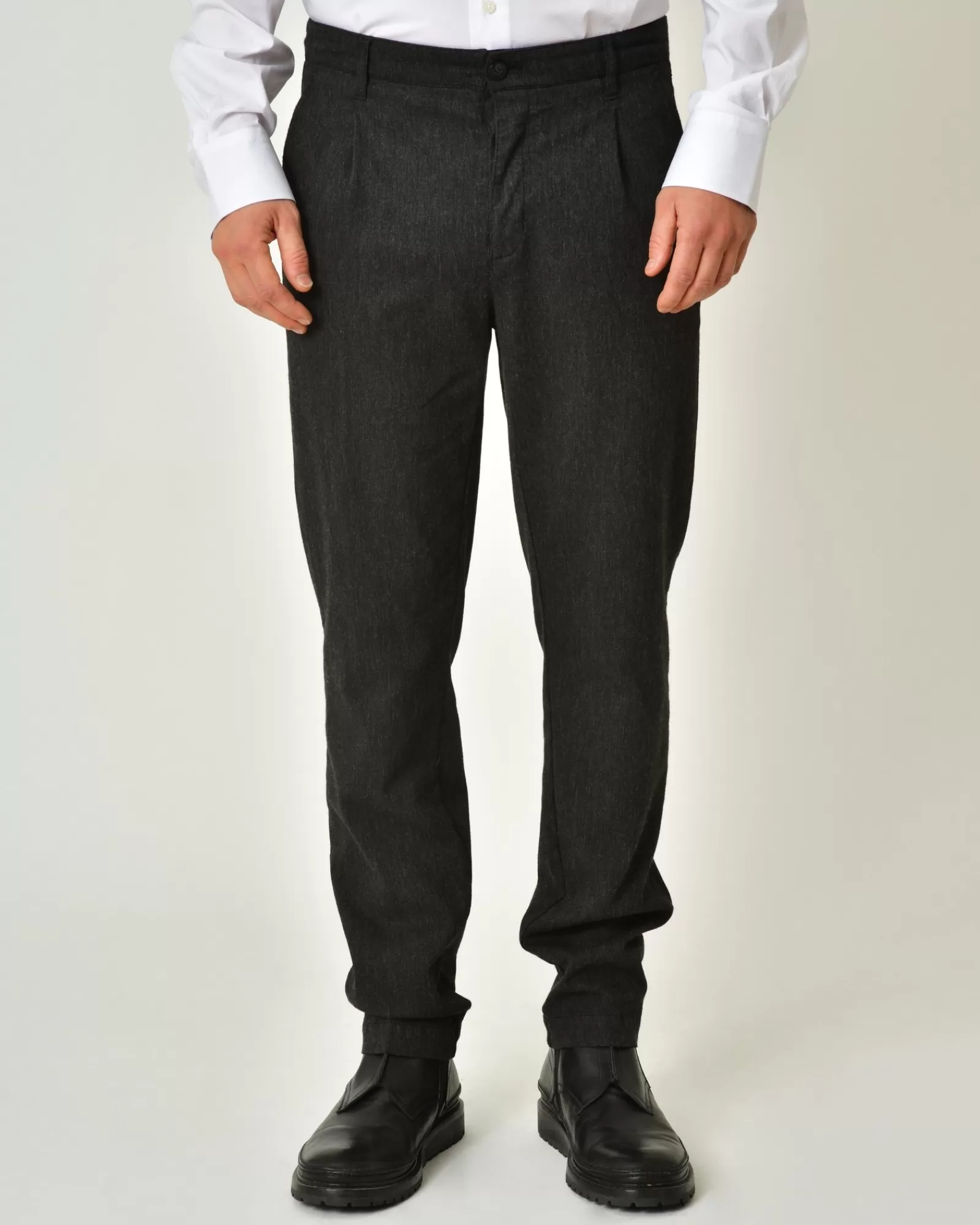 La Piscine Paris Pantalon en viscose à pinces Ixos Gris Discount