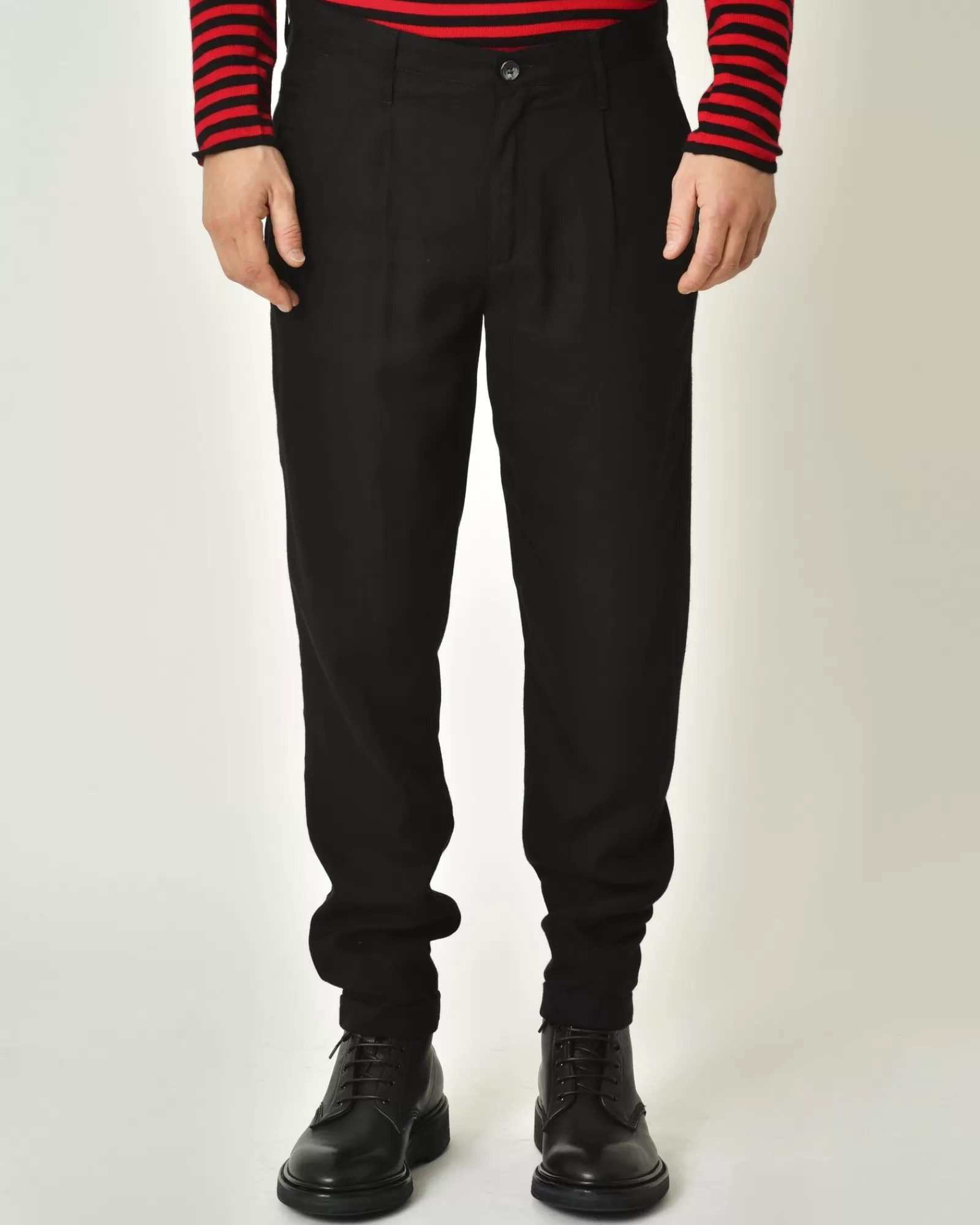 La Piscine Paris Pantalon en viscose à plis Ixos Noir Store