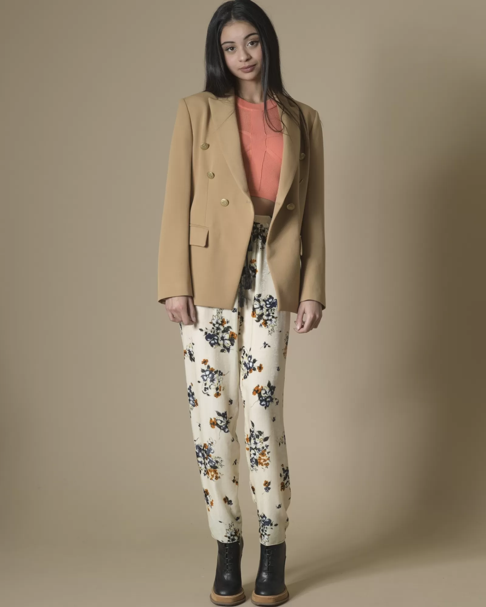 La Piscine Paris Pantalon fluide velours Forte Forte Beige Online