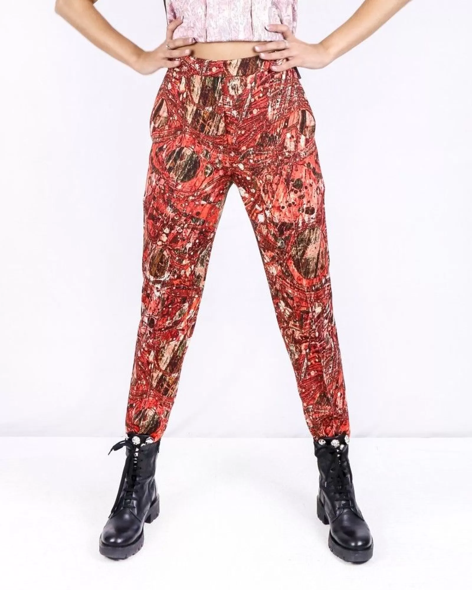La Piscine Paris Pantalon fuseau à motif abstrait Missoni Orange Outlet