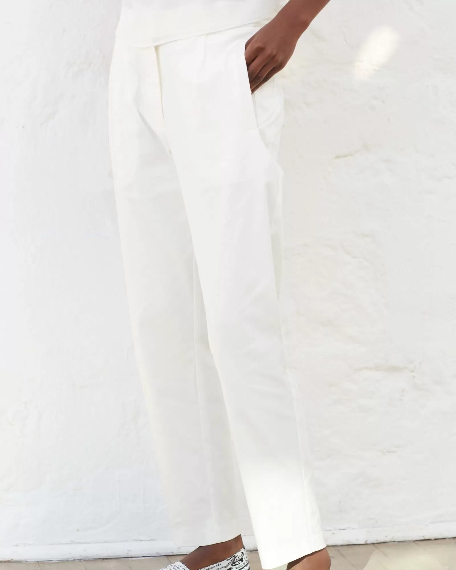 La Piscine Paris Pantalon fuselé taille haute Chacok Blanc Outlet