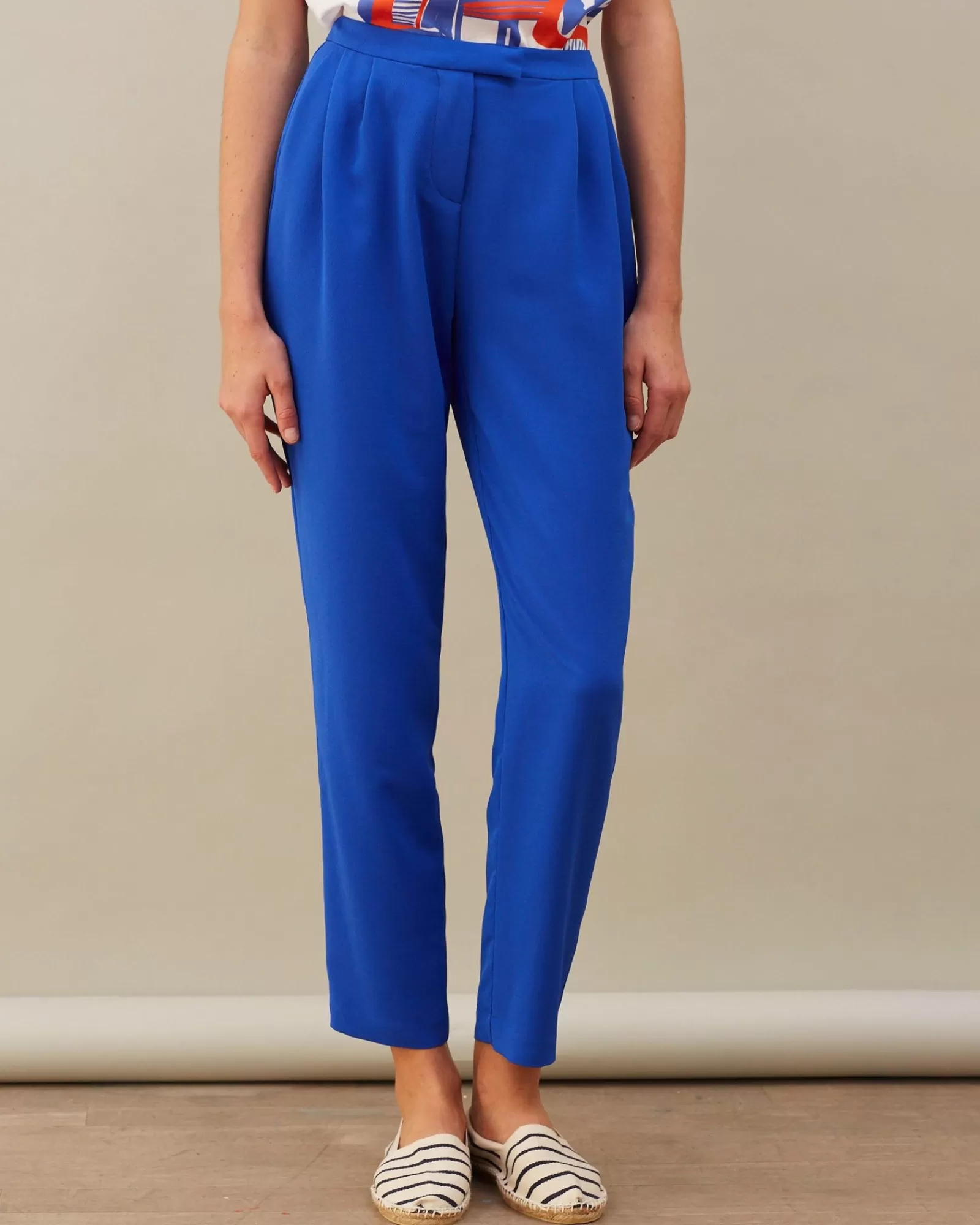 La Piscine Paris Pantalon fuselé à taille haute Chacok Bleu Best Sale