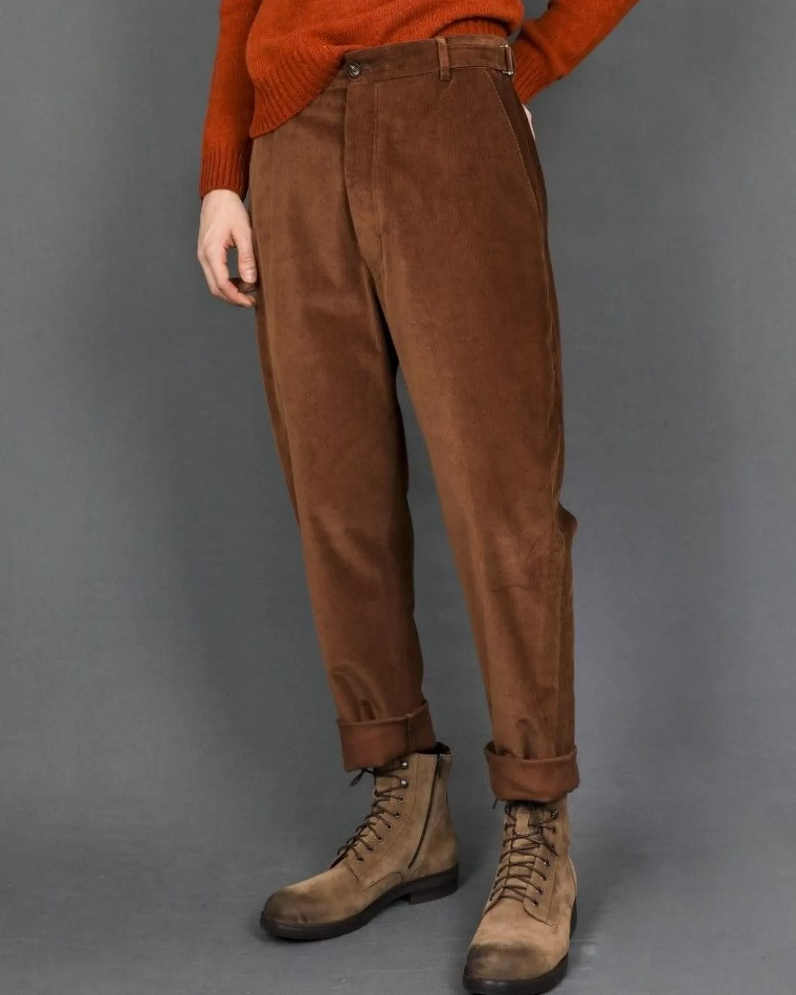 La Piscine Paris Pantalon fuselé couleur avec taille ajustable Pal Zileri Marron Shop