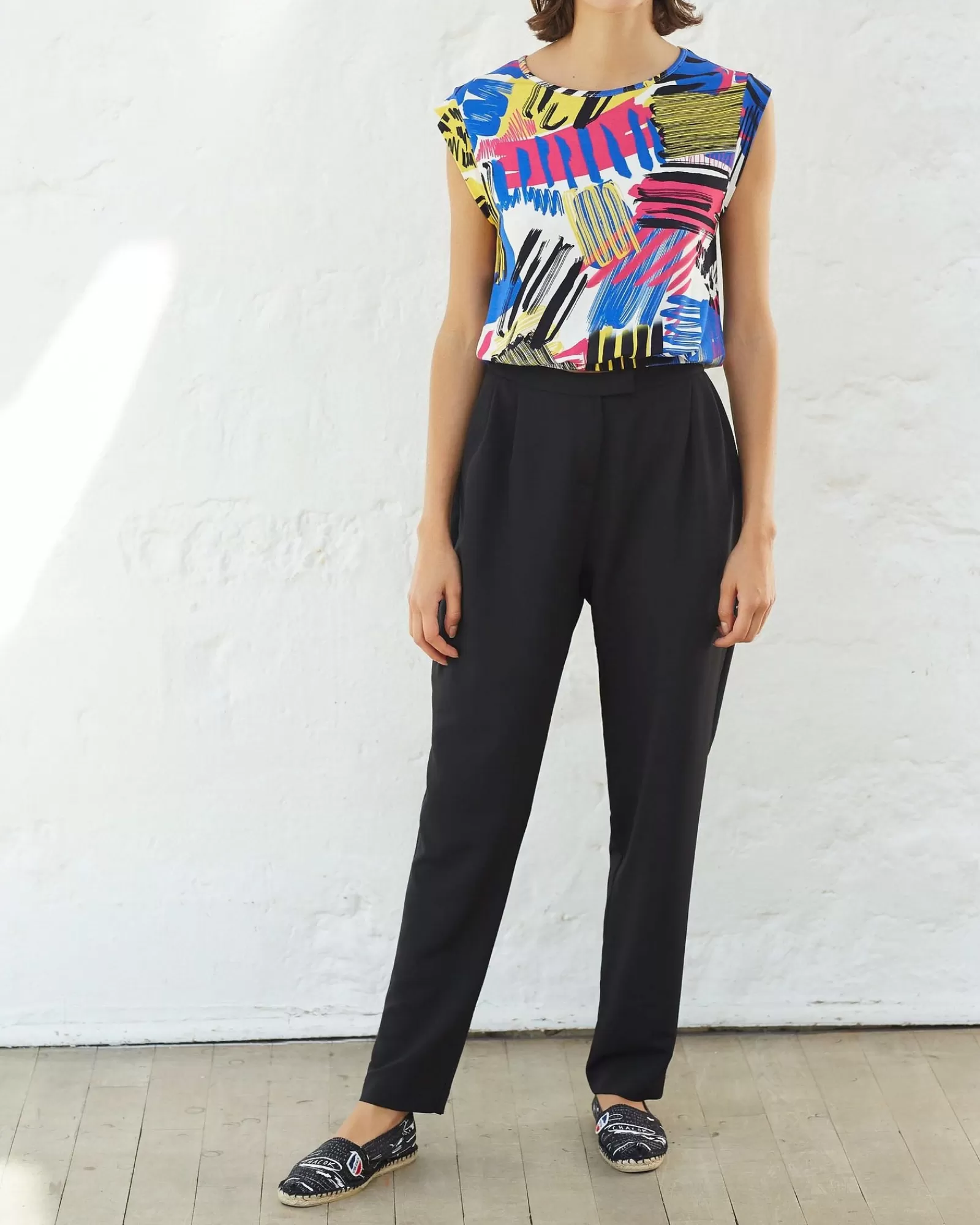 La Piscine Paris Pantalon fuselé à taille haute Chacok Noir Online