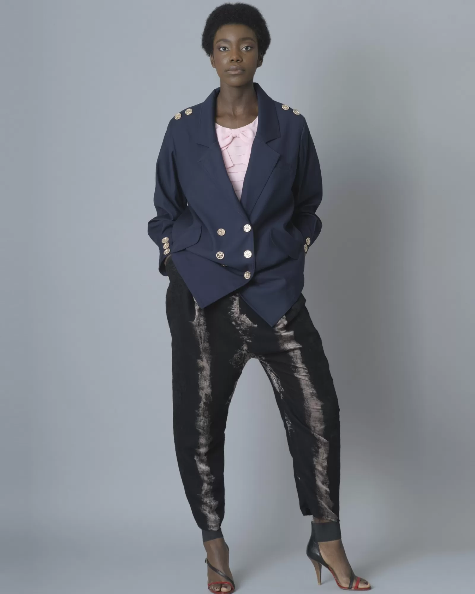La Piscine Paris Pantalon imprimé Masnada Noir Outlet