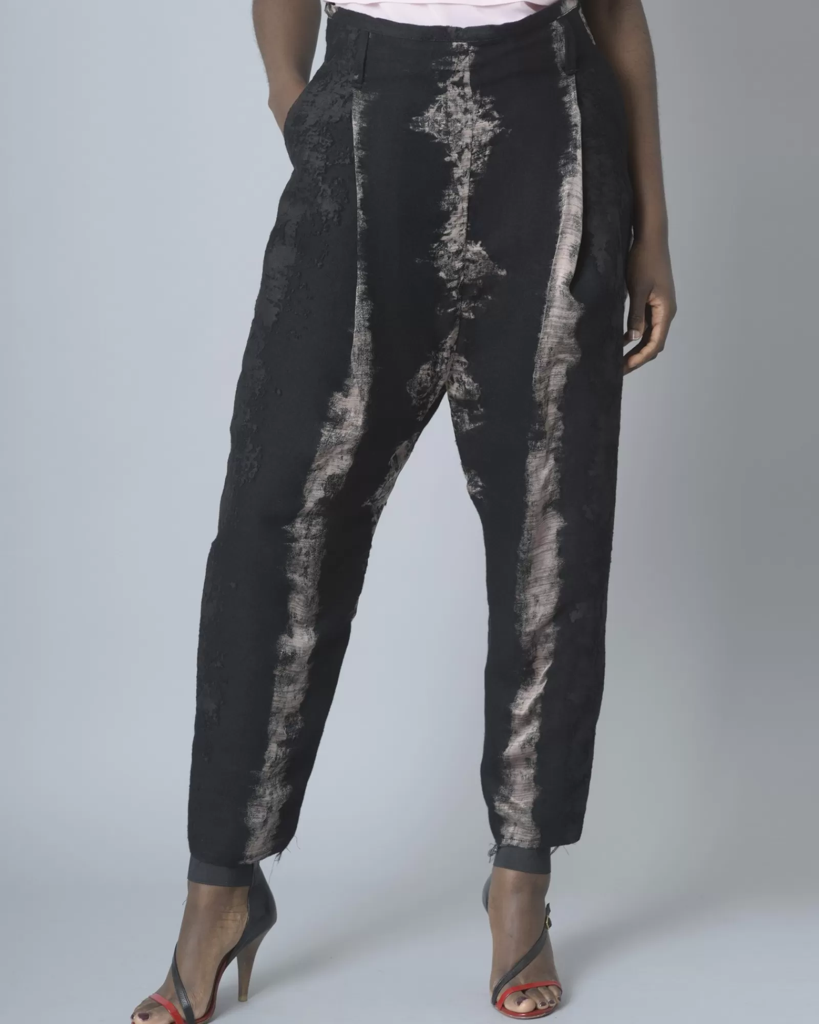 La Piscine Paris Pantalon imprimé Masnada Noir Outlet