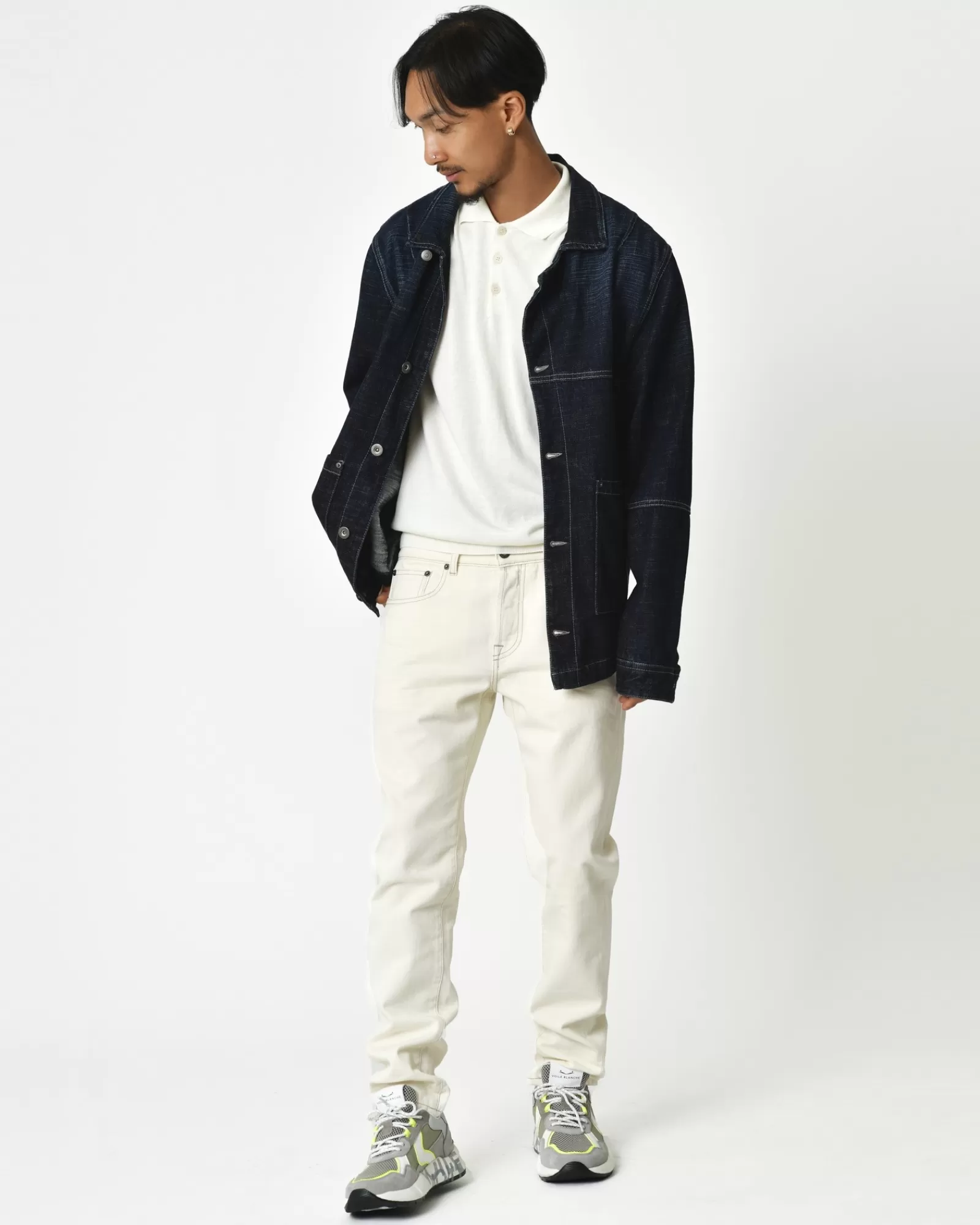 La Piscine Paris Pantalon jeans en coton Ixos Beige Cheap