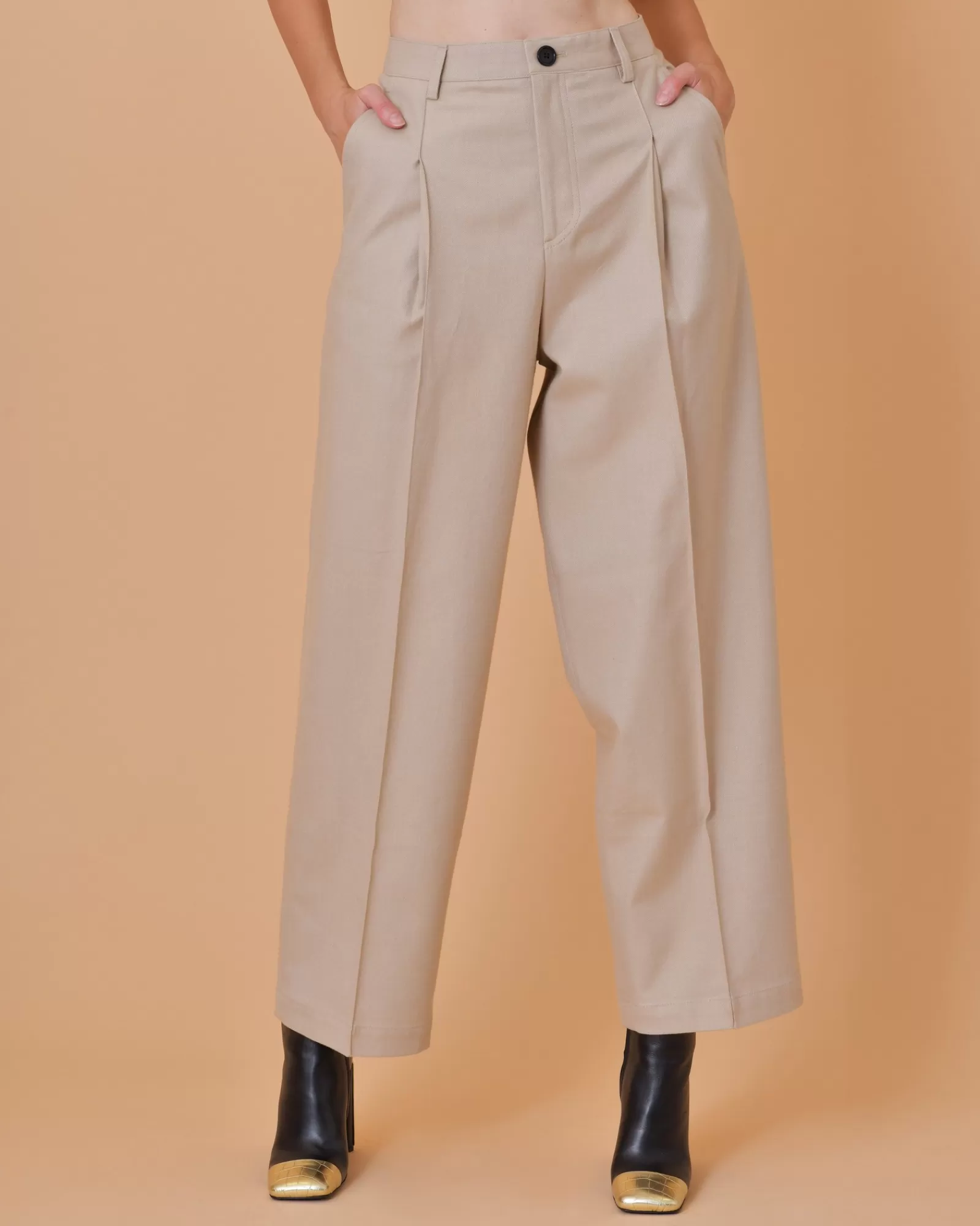 La Piscine Paris Pantalon large à pinces Chloé Stora Beige Online