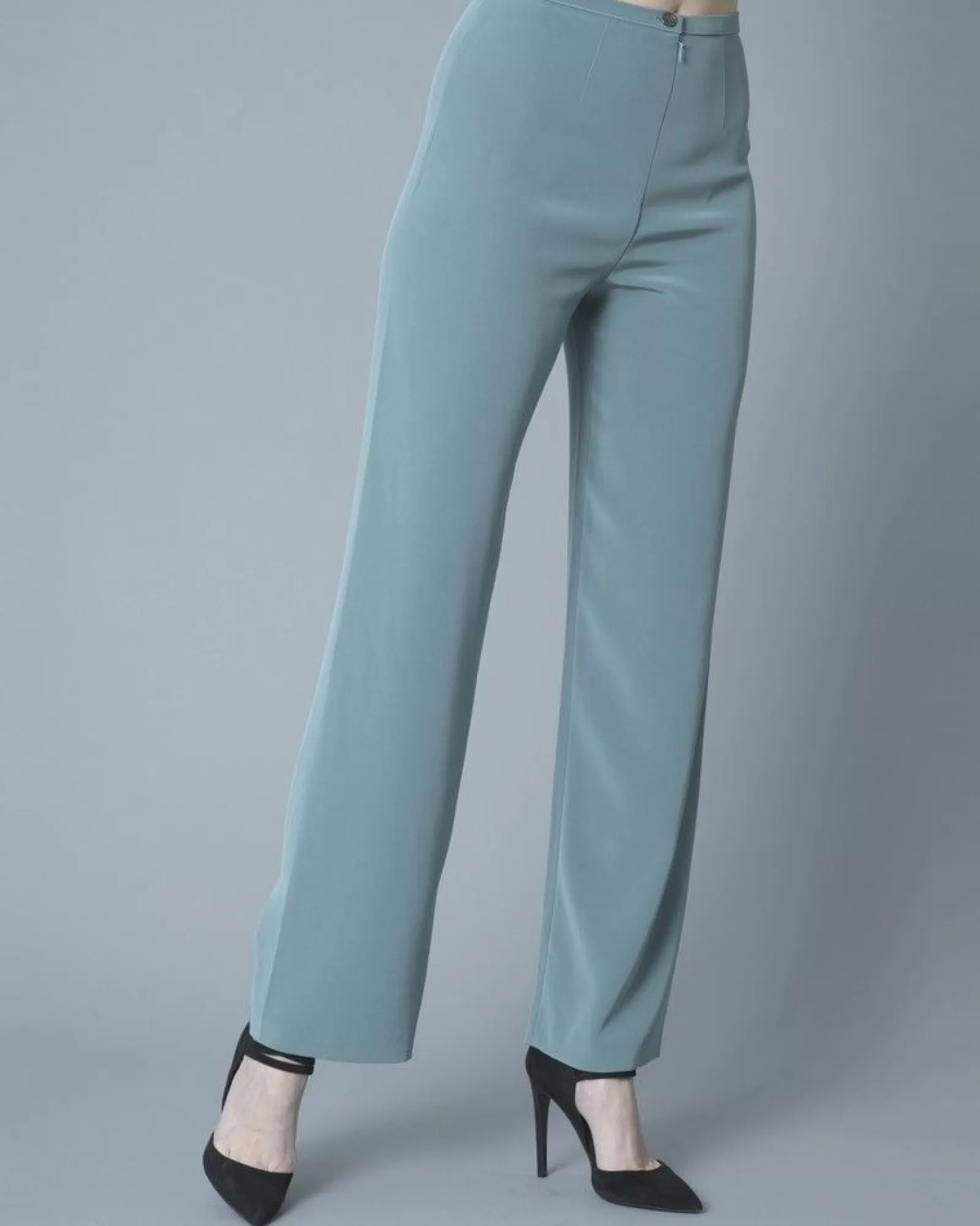 La Piscine Paris Pantalon large en serge Del Cima Vert Cheap