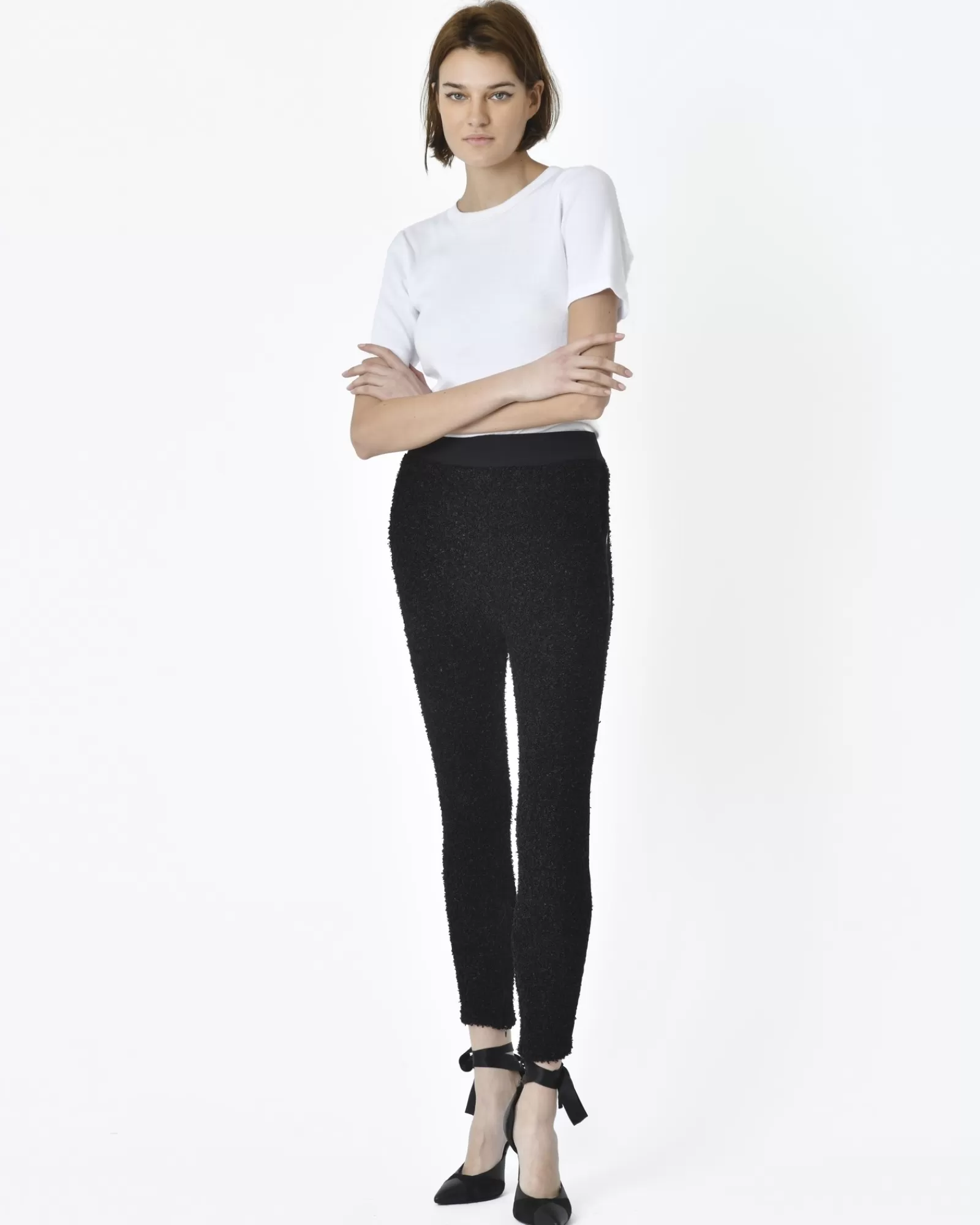 La Piscine Paris Pantalon legging texturé Liis Japan Noir Cheap
