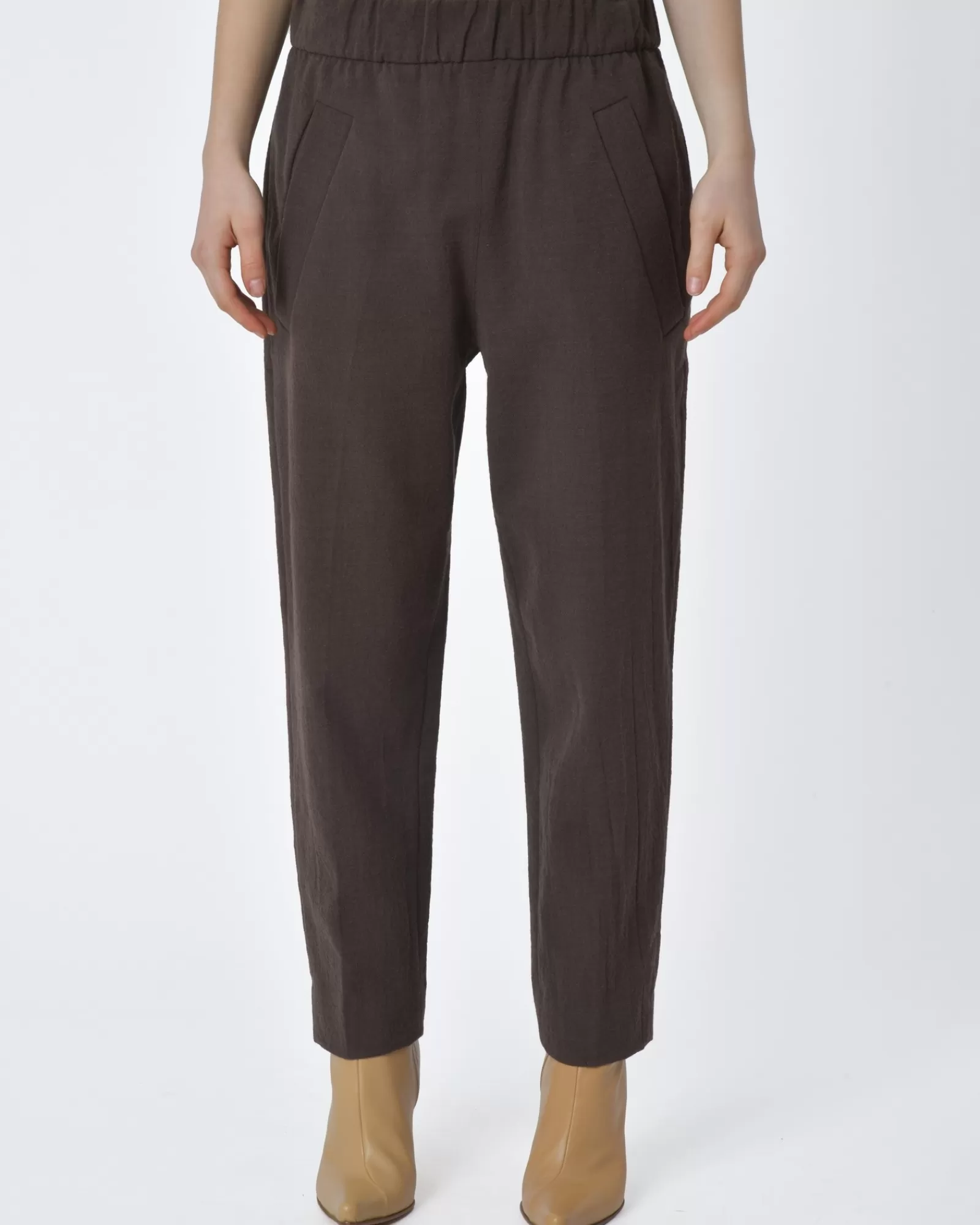 La Piscine Paris Pantalon Tela Marron Discount