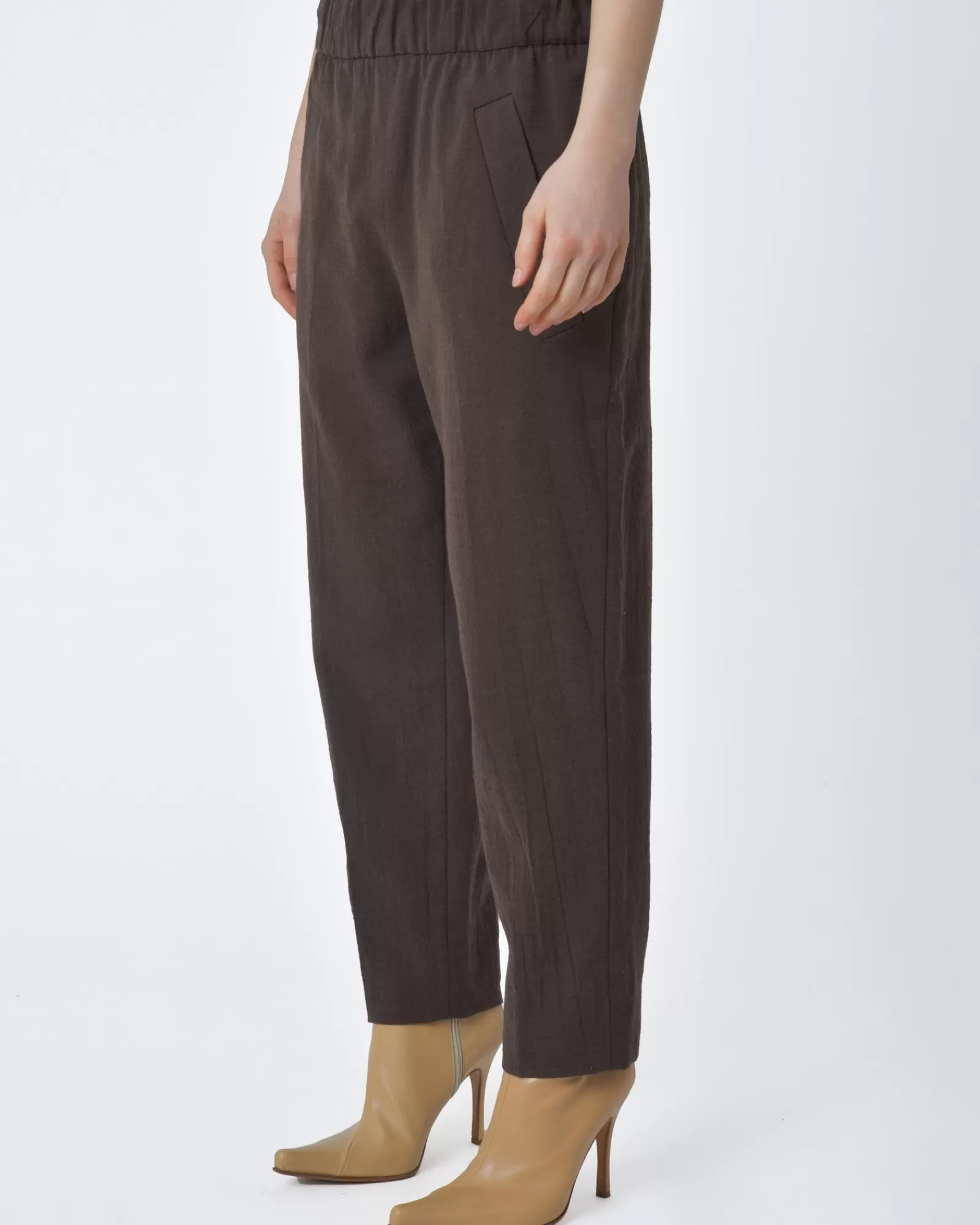 La Piscine Paris Pantalon Tela Marron Discount