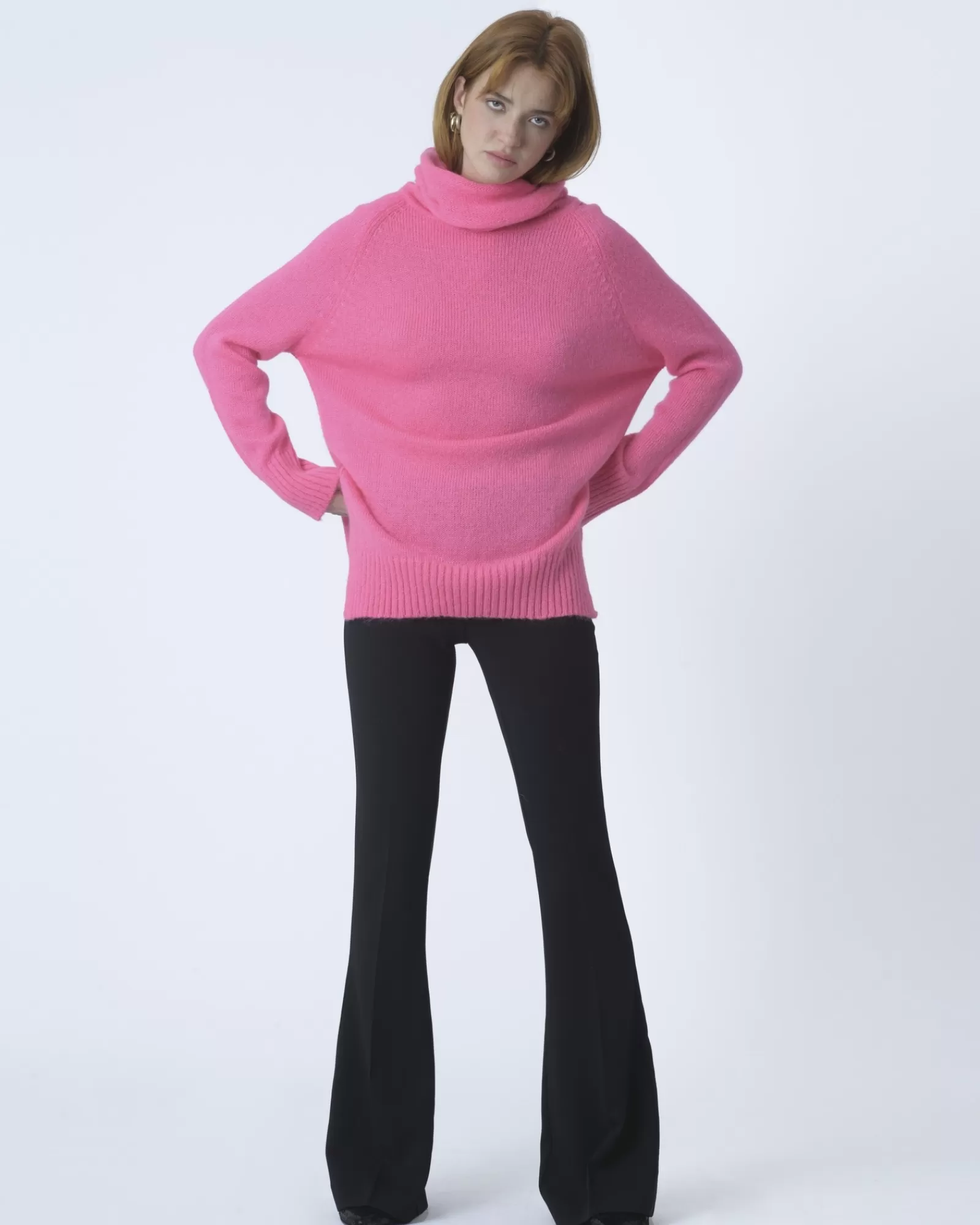 La Piscine Paris Pantalon coupe évasée Space Simona Corsellini Noir Hot