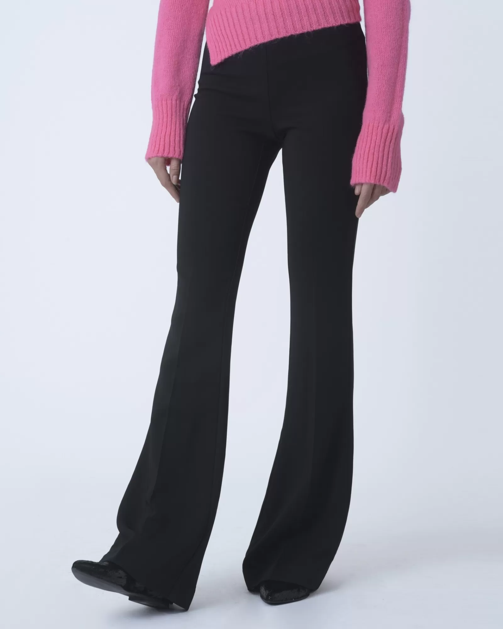 La Piscine Paris Pantalon coupe évasée Space Simona Corsellini Noir Hot