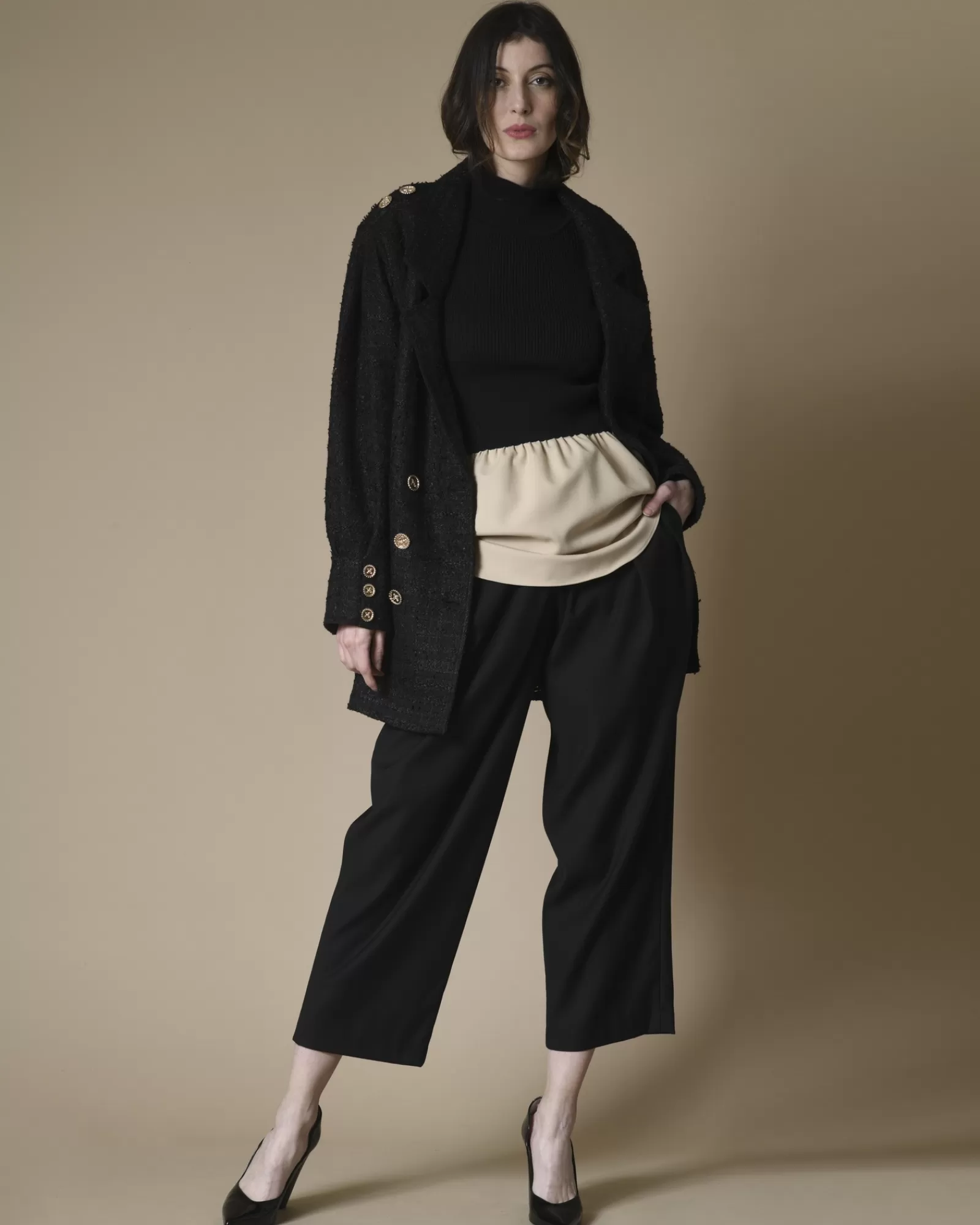 La Piscine Paris Pantalon sarouel Edward Achour Noir Cheap