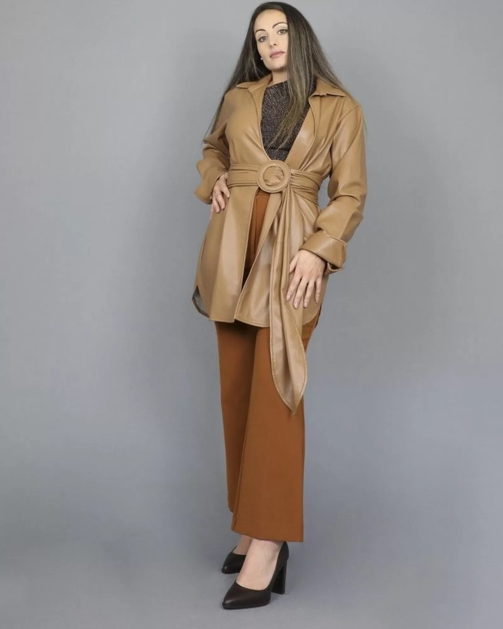 La Piscine Paris Pantalon raccourci avec baleine Space Simona Corsellini Camel Store