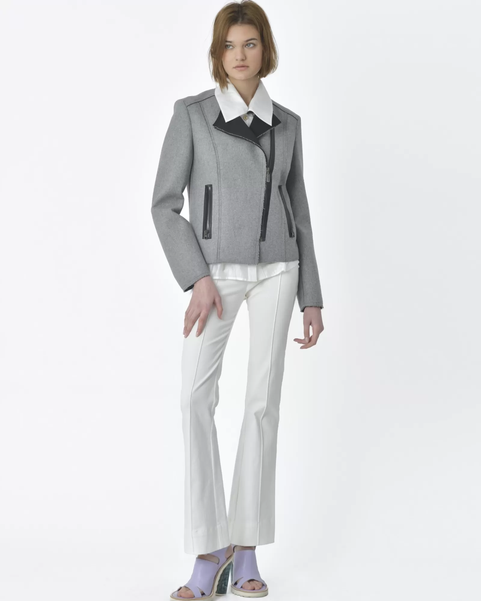 La Piscine Paris Pantalon évasé Edward Achour Blanc Cheap