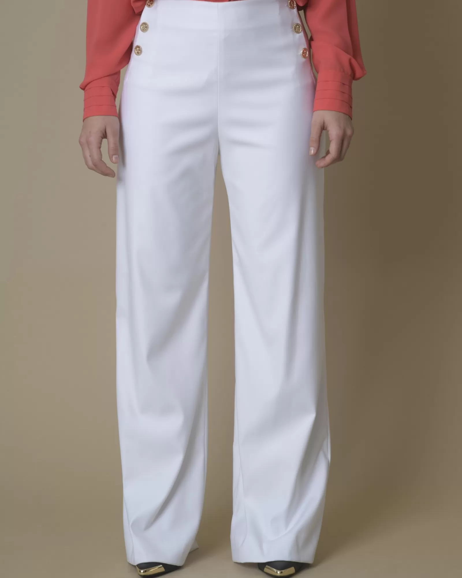 La Piscine Paris Pantalon évasé Edward Achour Blanc Store