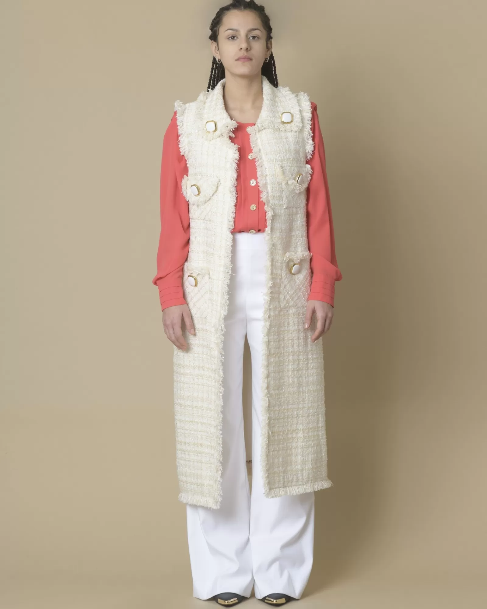 La Piscine Paris Pantalon évasé Edward Achour Blanc Store