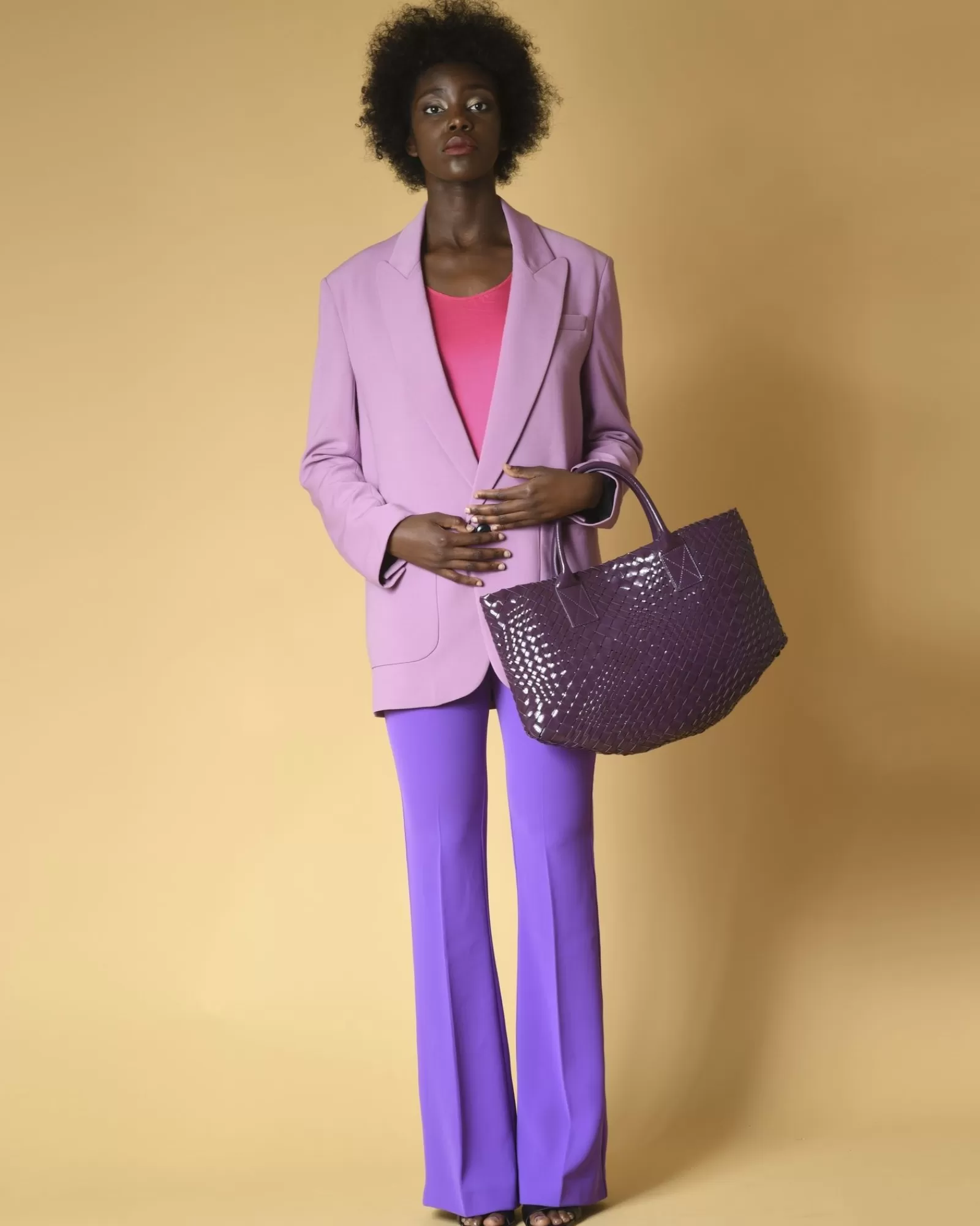 La Piscine Paris Pantalon évasé Space Simona Corsellini Violet Outlet