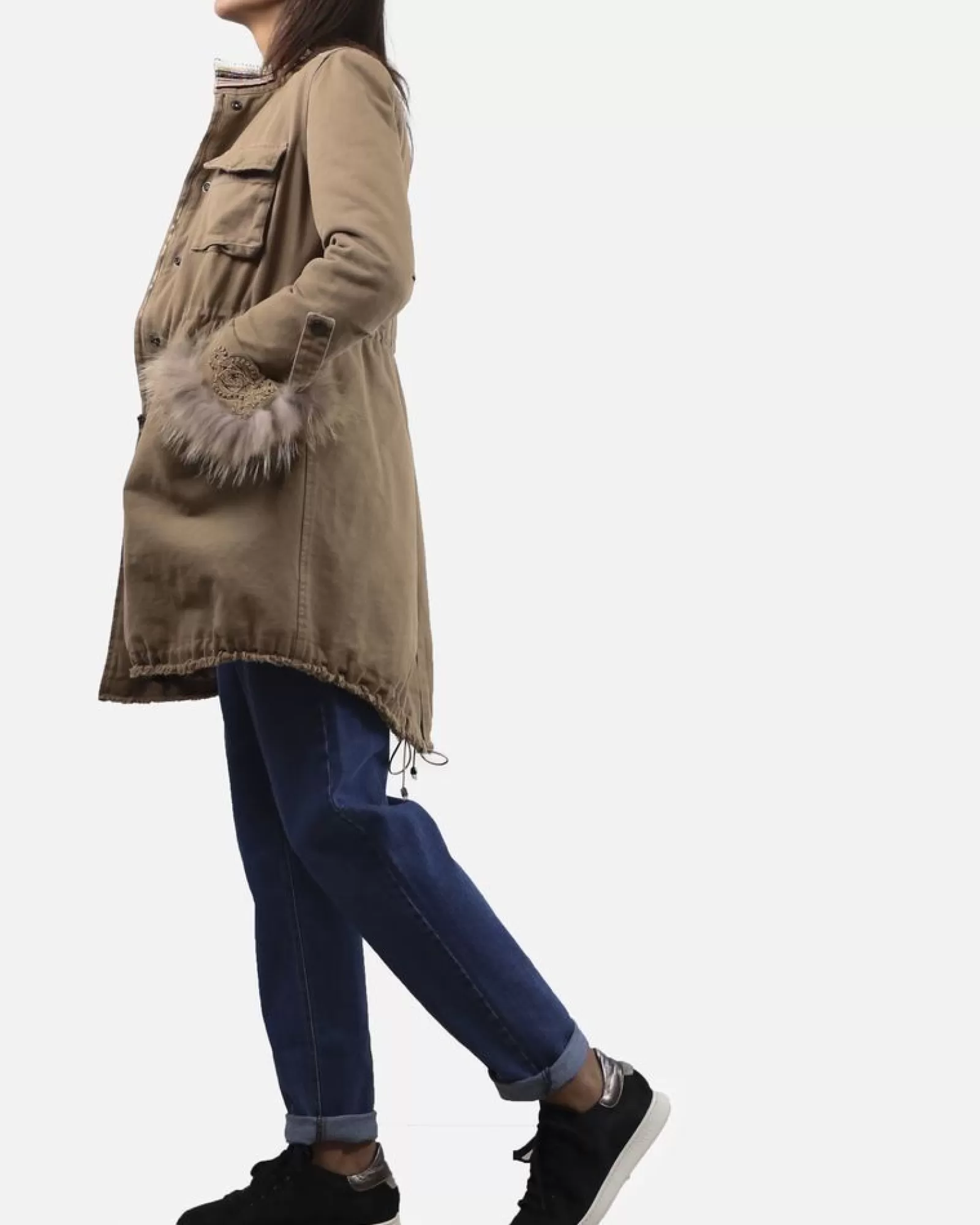 La Piscine Paris Parka brodée Bazar Deluxe Beige Best Sale