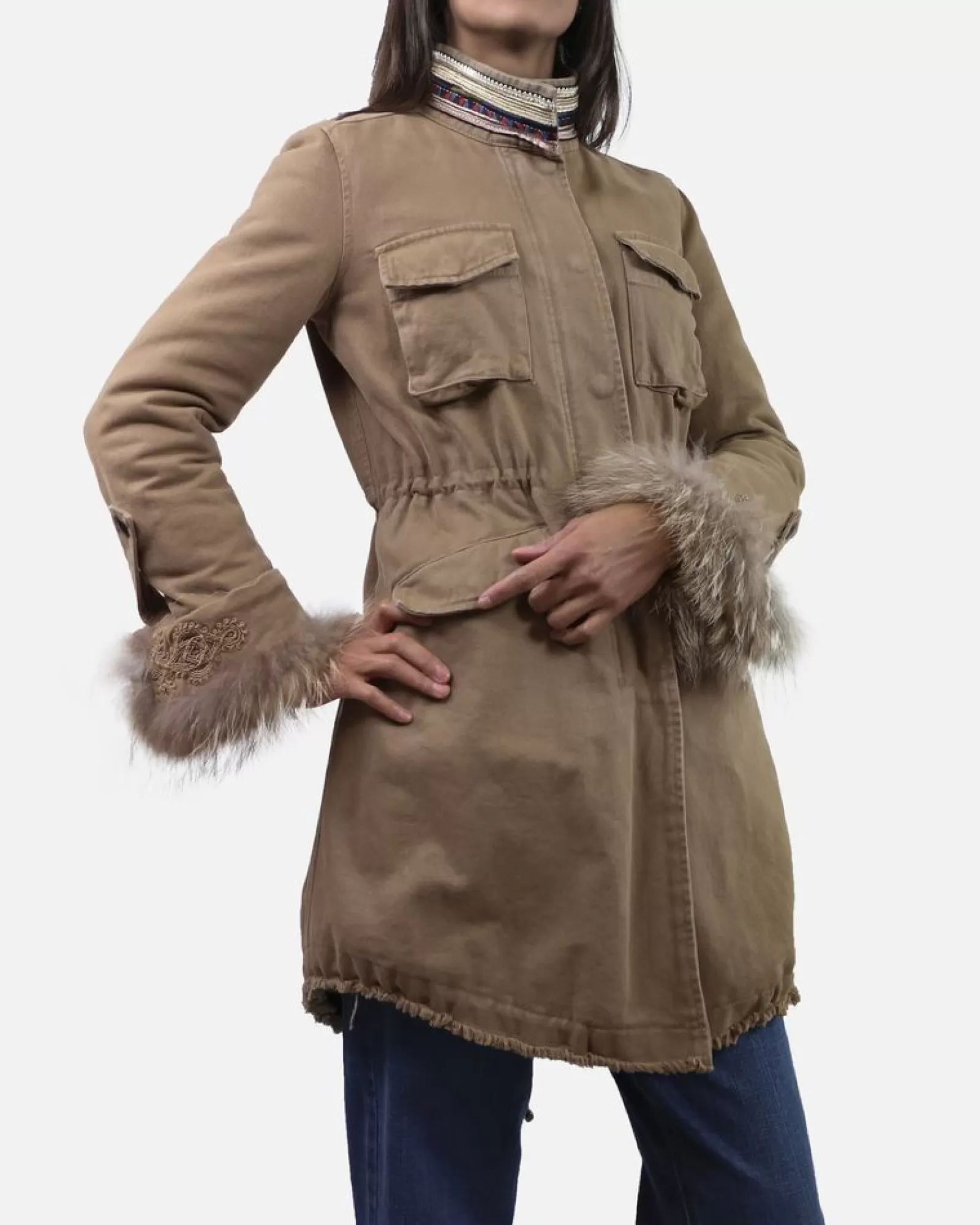 La Piscine Paris Parka brodée Bazar Deluxe Beige Best Sale