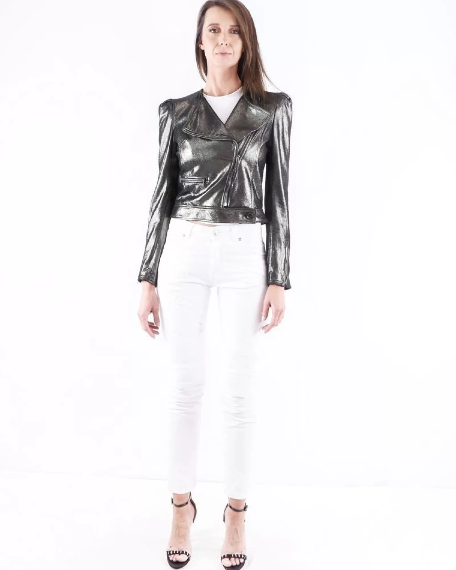 La Piscine Paris Perfecto en cuir pailleté Emanuel Ungaro Noir Best Sale